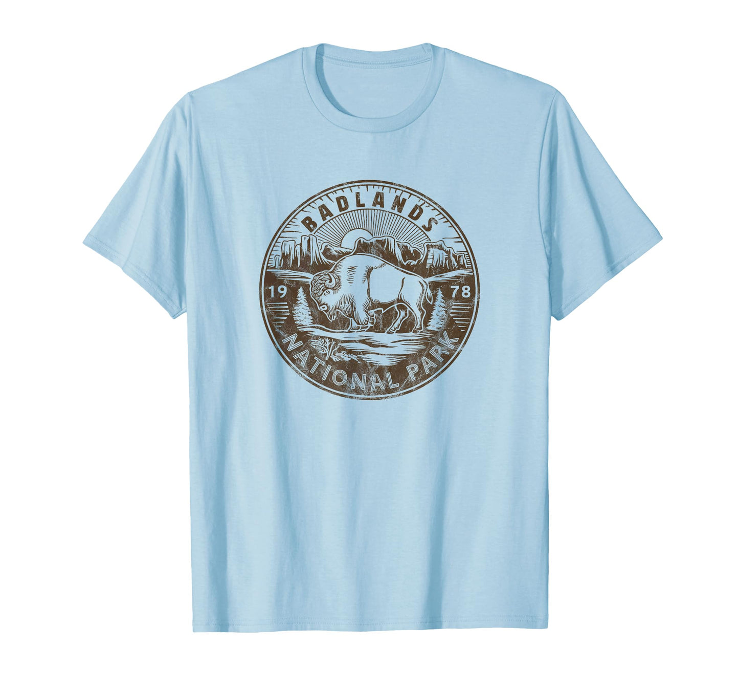 Badlands National Park Vintage Hiking Camping Vintage T-Shirt