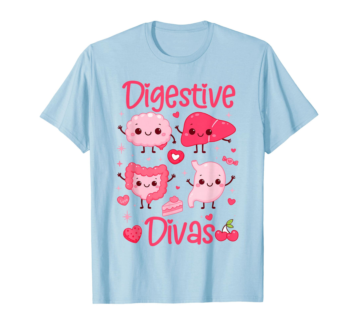 Valentines Gastroenterology GI Nurse Gastro Digestive Divas T-Shirt