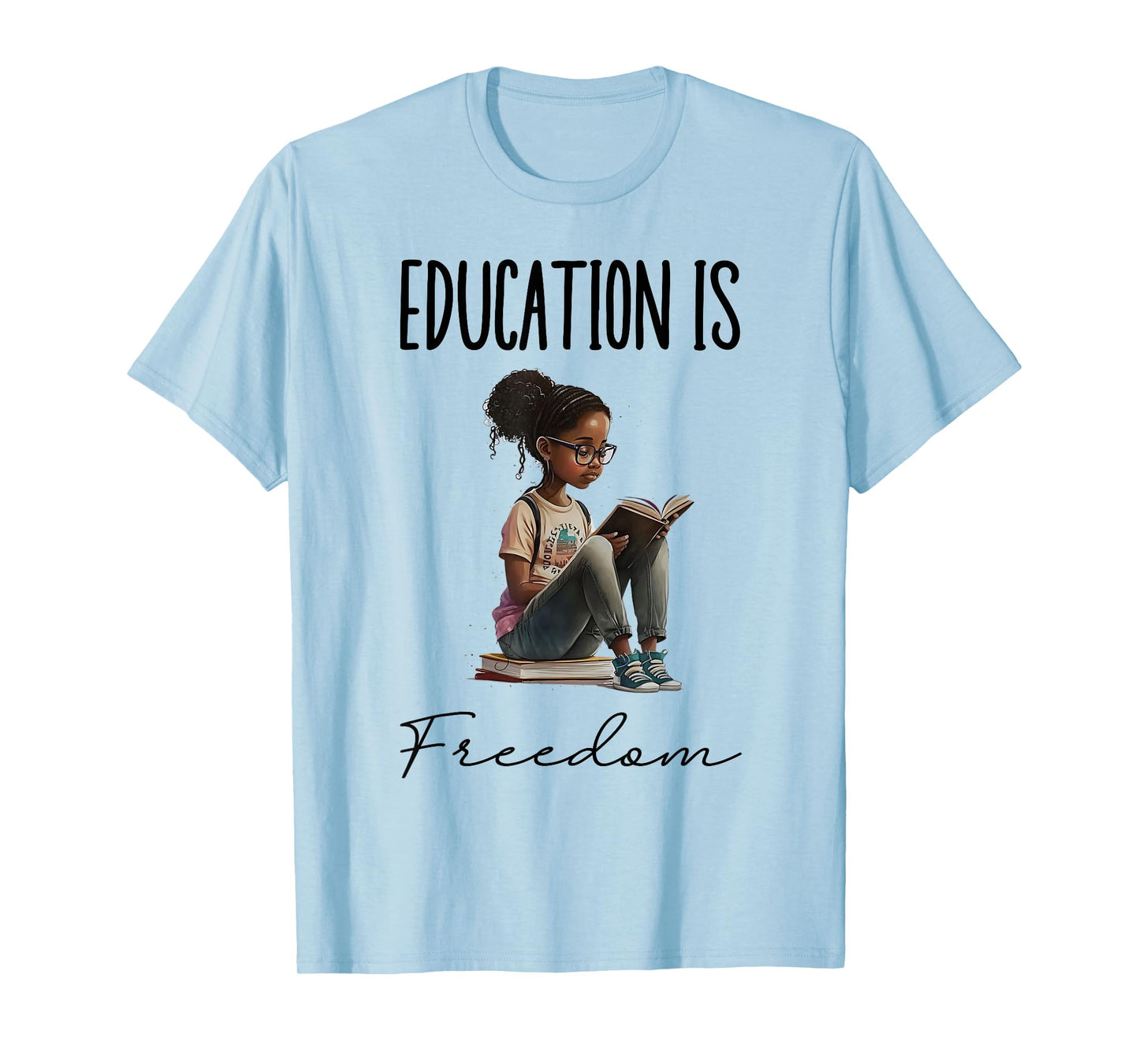 Education Is Freedom Black Teacher Books Black History Month T-Shirt