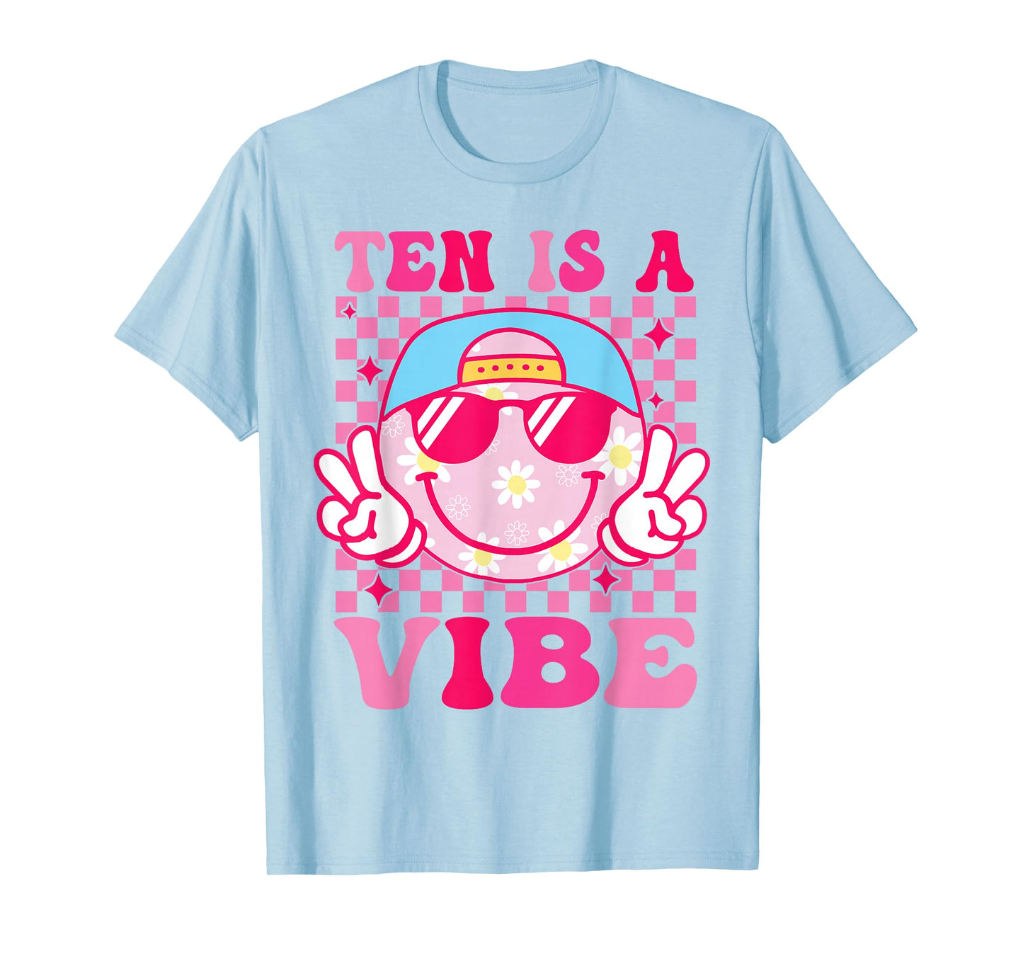 Ten is A Vibe Birthday 10 Year Old Girls 10th Birthday T-Shirt
