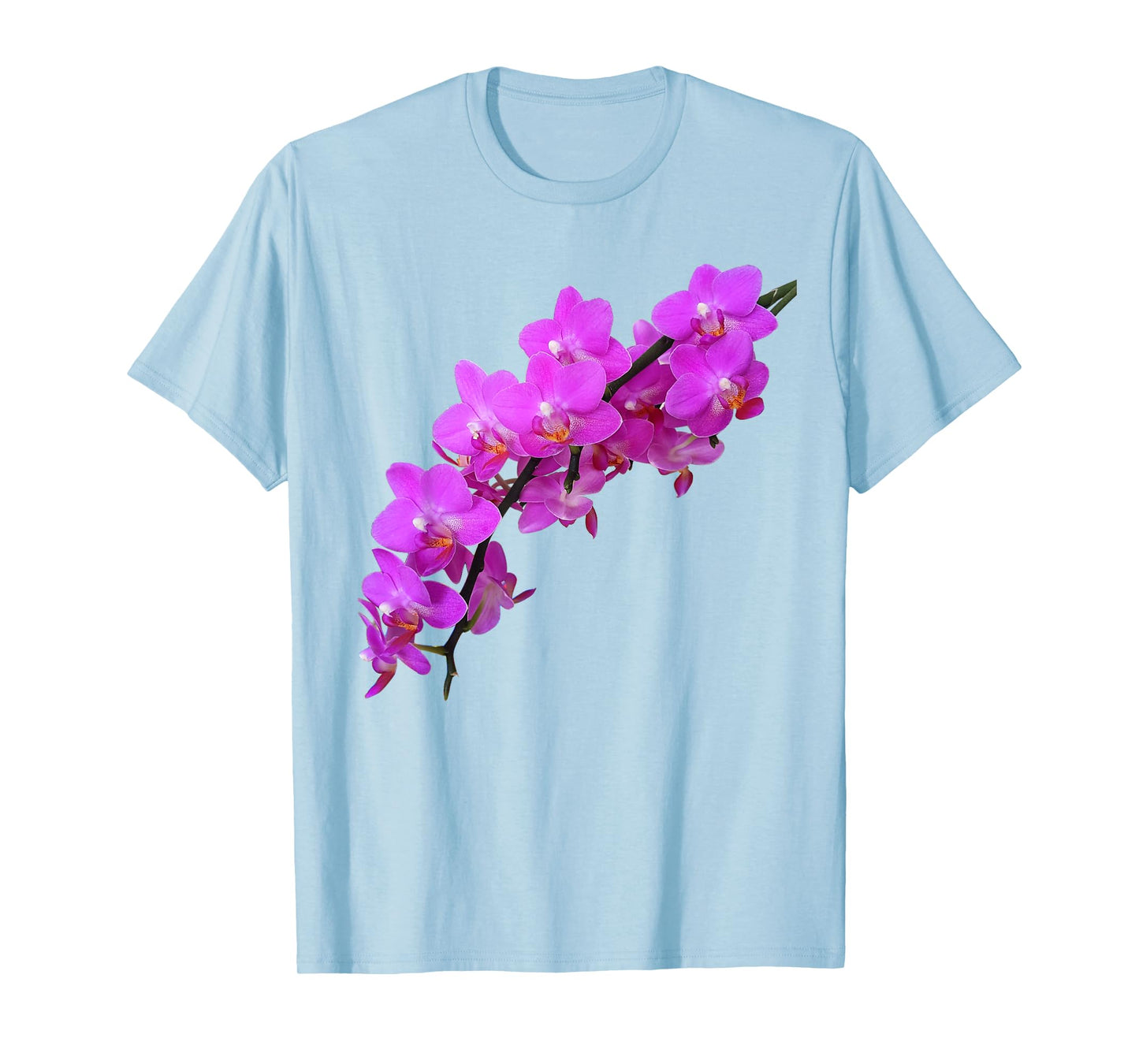 Branch of Pink Magenta Phalaenopsis Orchids 2 Shapes Mania T-Shirt