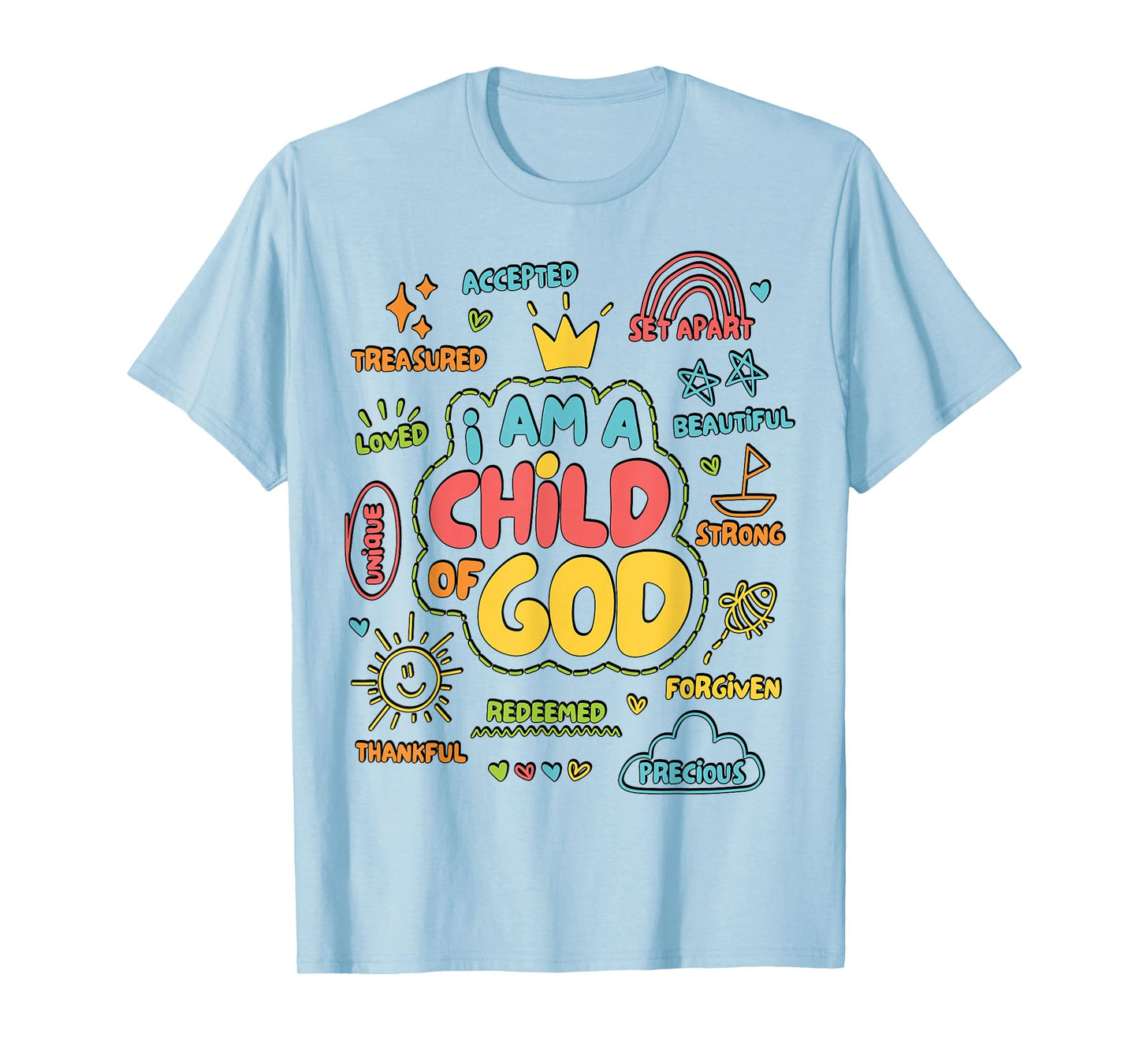 Boy I Am A Child of God Christian Jesus Faith Kids Toddler T-Shirt