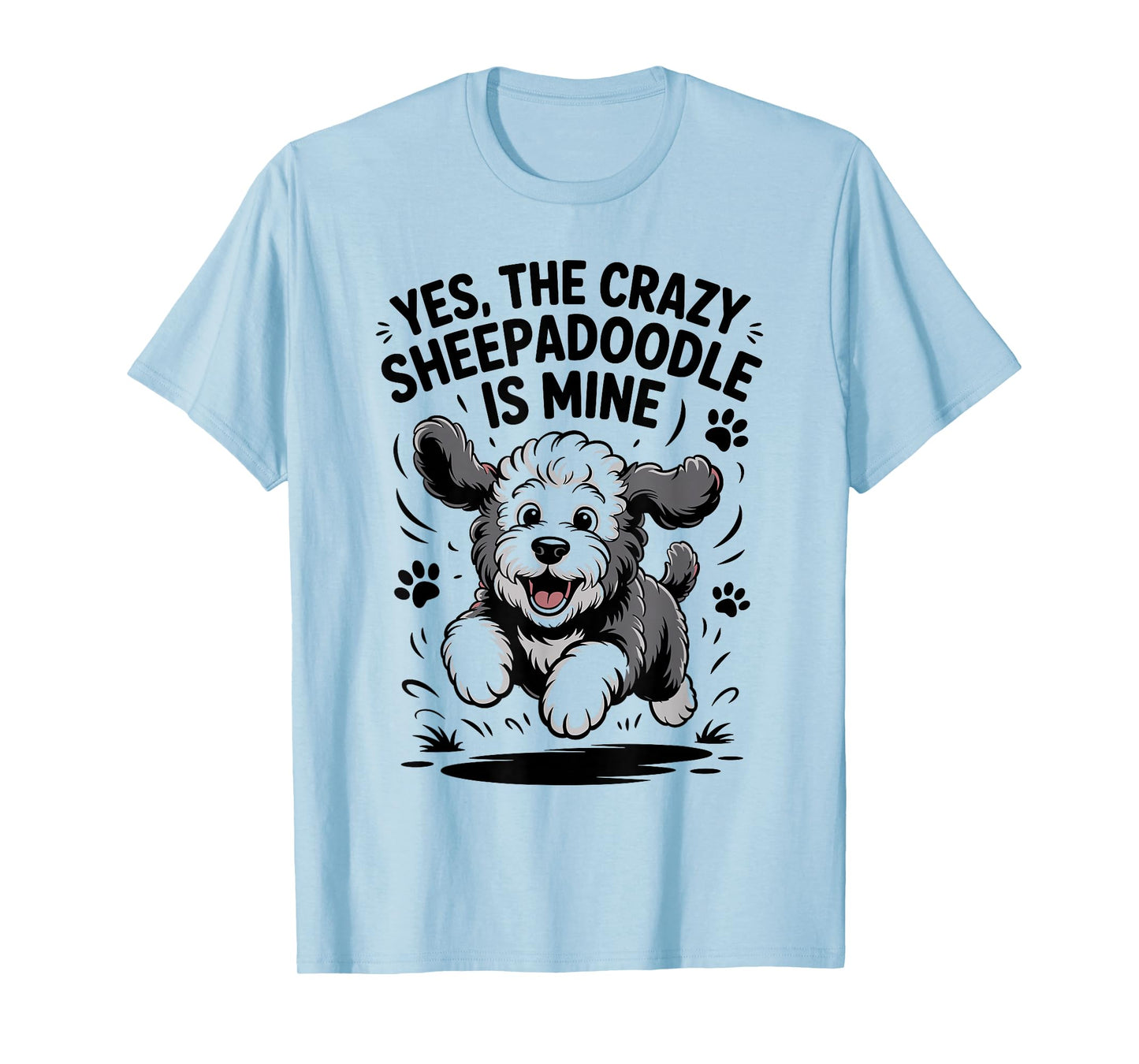 Cute Cross Mix Breed Dog Funny Pet Owner Cute Sheepadoodle T-Shirt