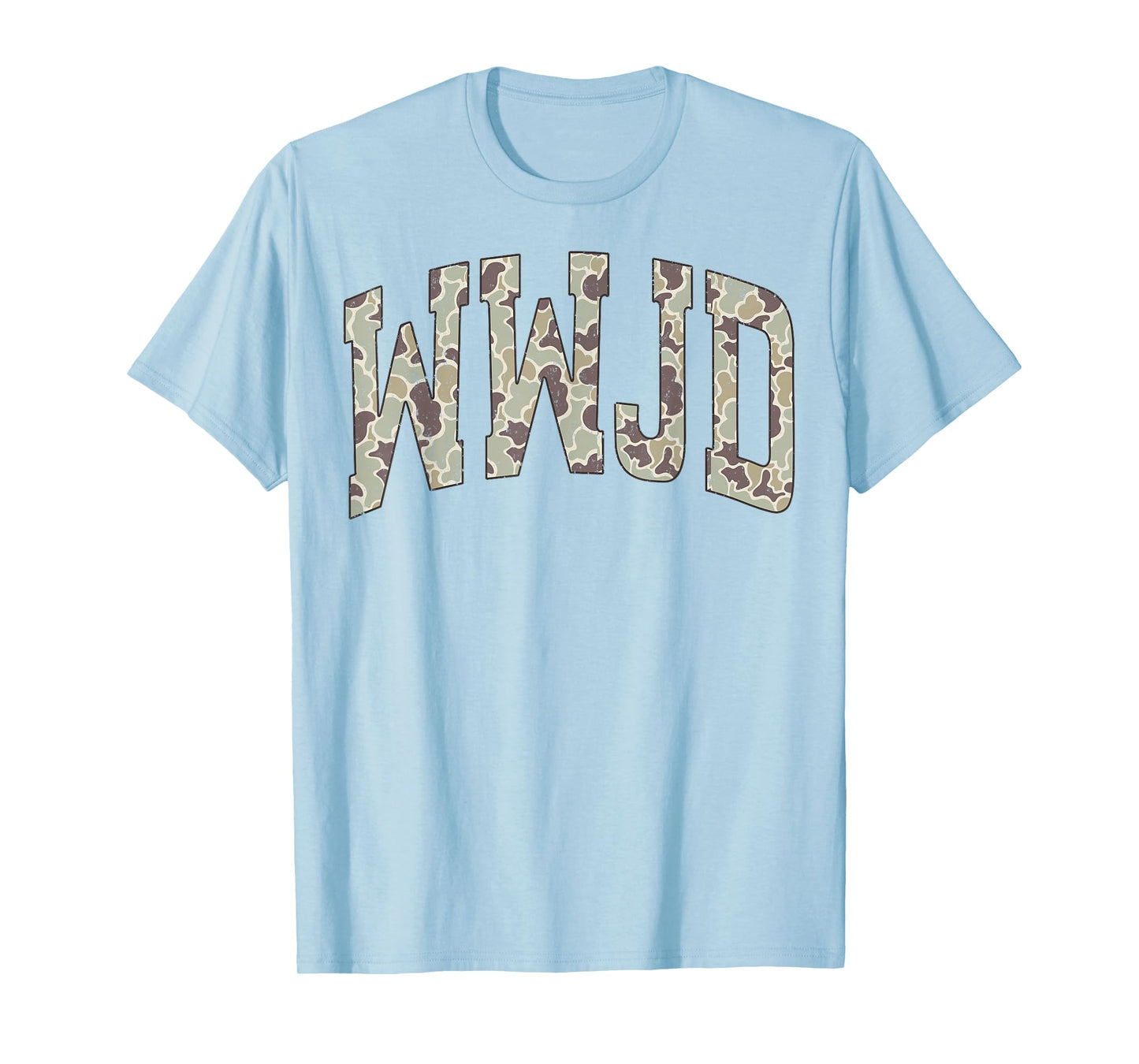 Retro Camo WWJD Jesus Camouflage Christian Boys Men Hunting T-Shirt