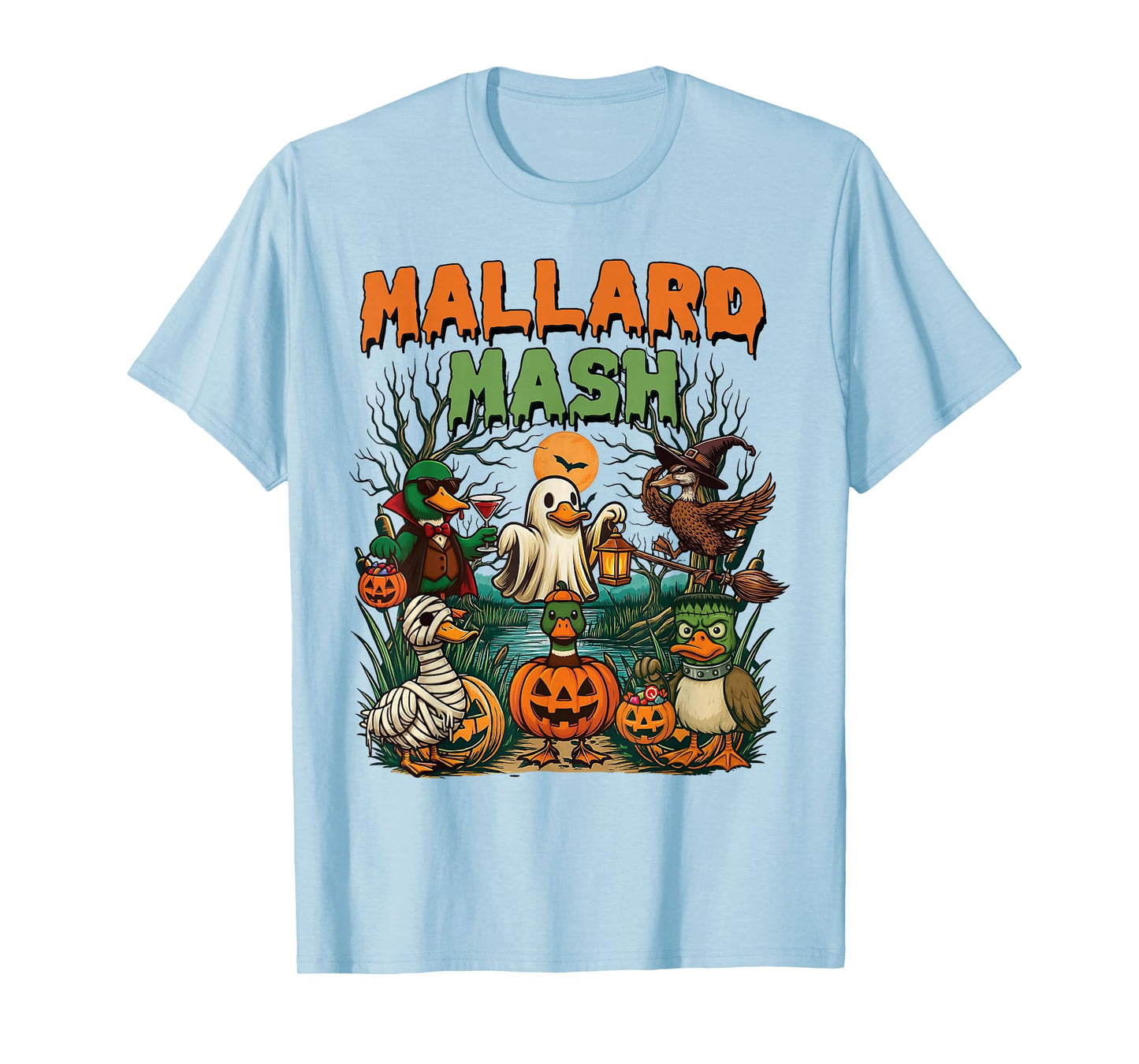 Hunting Halloween Costume Mallard Mash Funny Mallard Duck T-Shirt