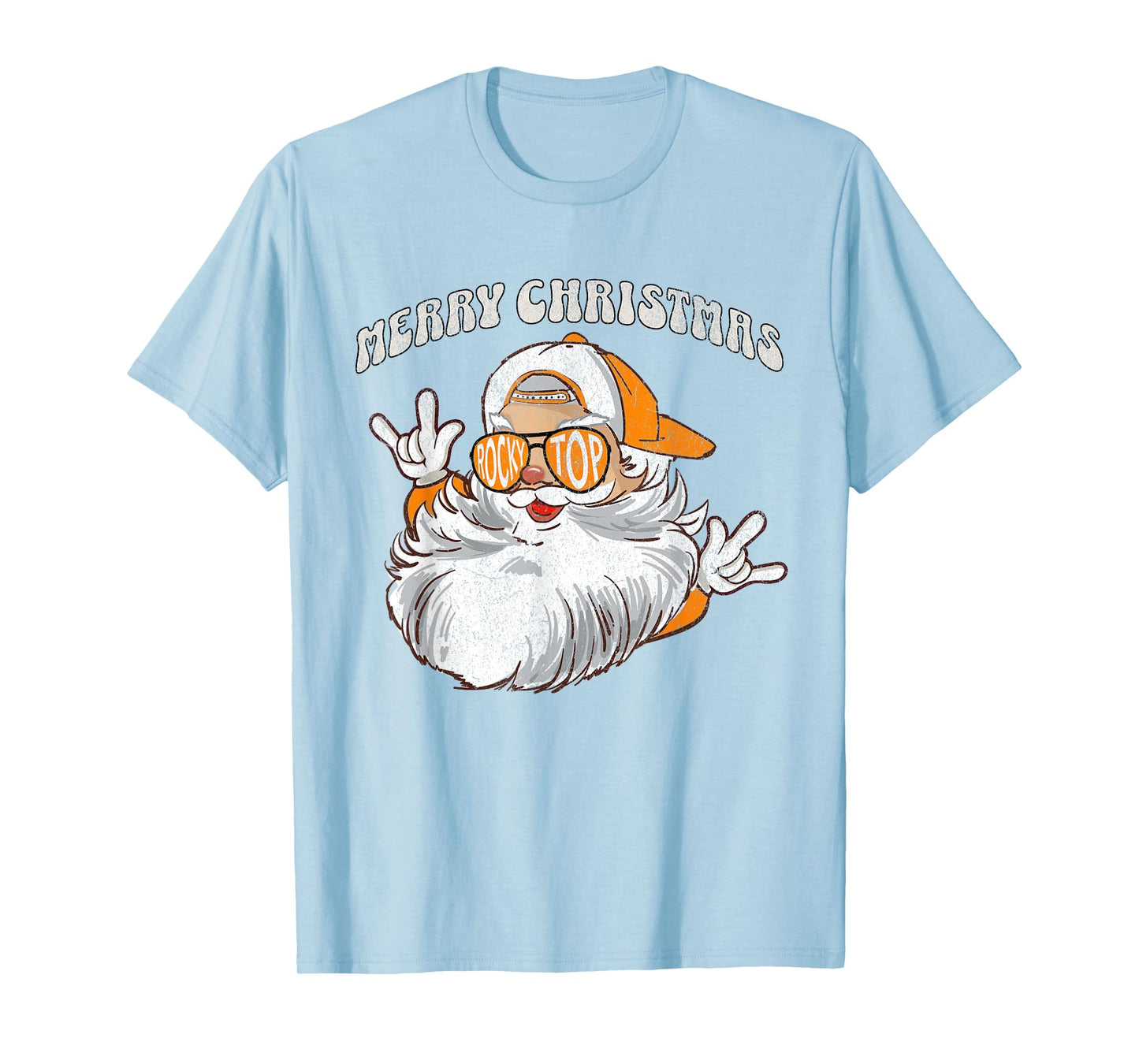 Vintage Tennessee Merry Christmas Santa With Sunglasses T-Shirt