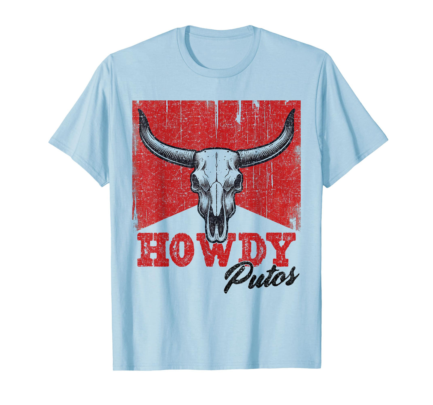 Howdy Putos Cool Retro Western Cowboy Vintage Funny sayings T-Shirt