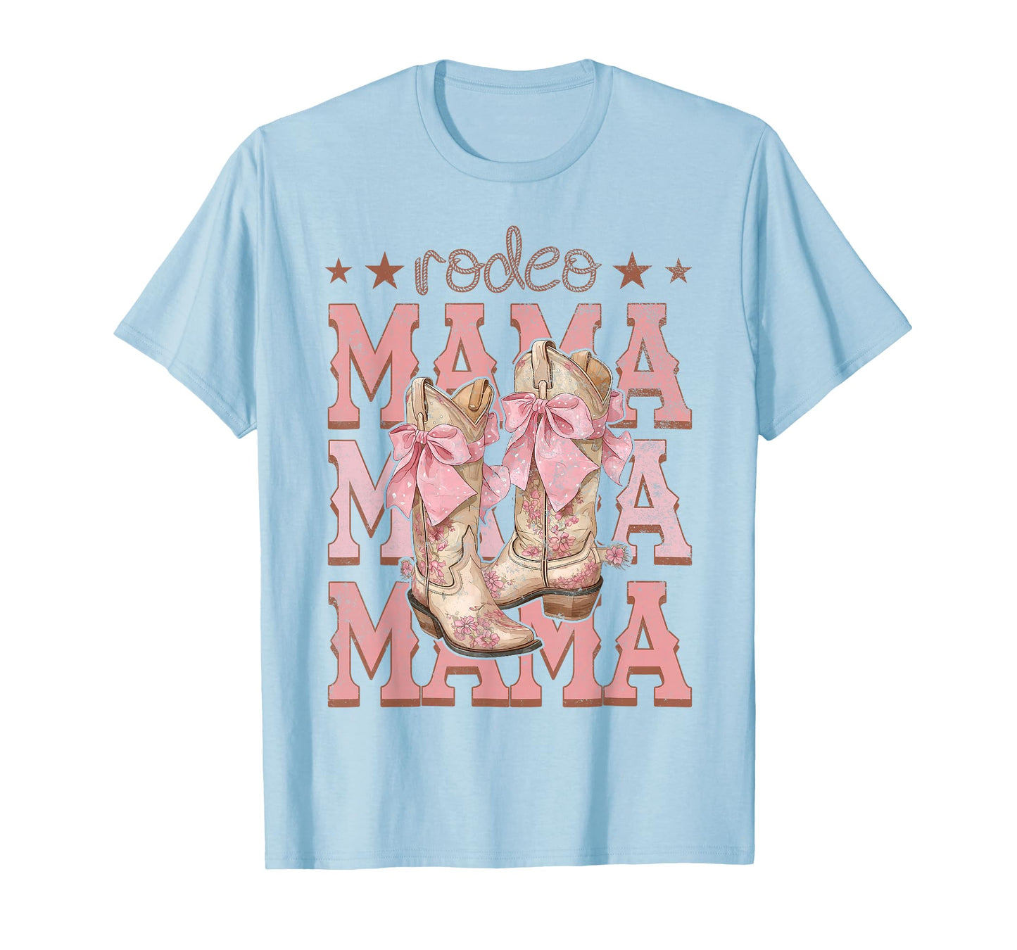 Rodeo Mama Pink Boots Coquette Cow-Girl Birthday Party T-Shirt
