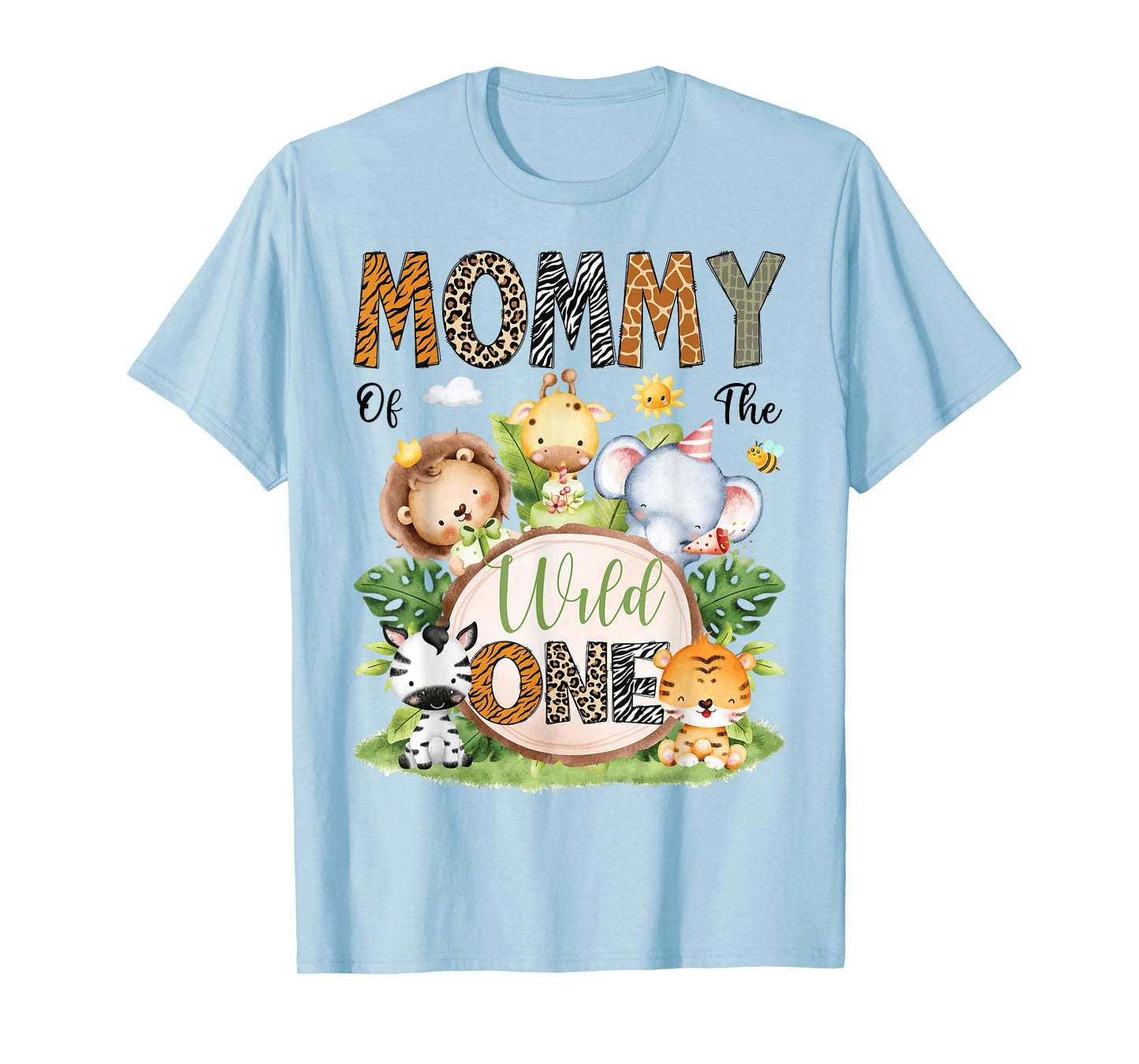 Mommy Of The Wild One Safari Jungle 1St Birthday Kids T-Shirt