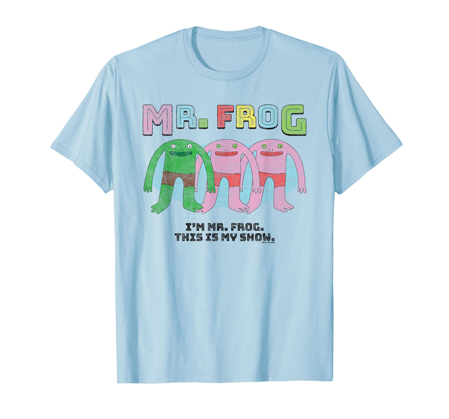 Smiling Friends Colorful Mr. Frog This is My Show Cartoon T-Shirt