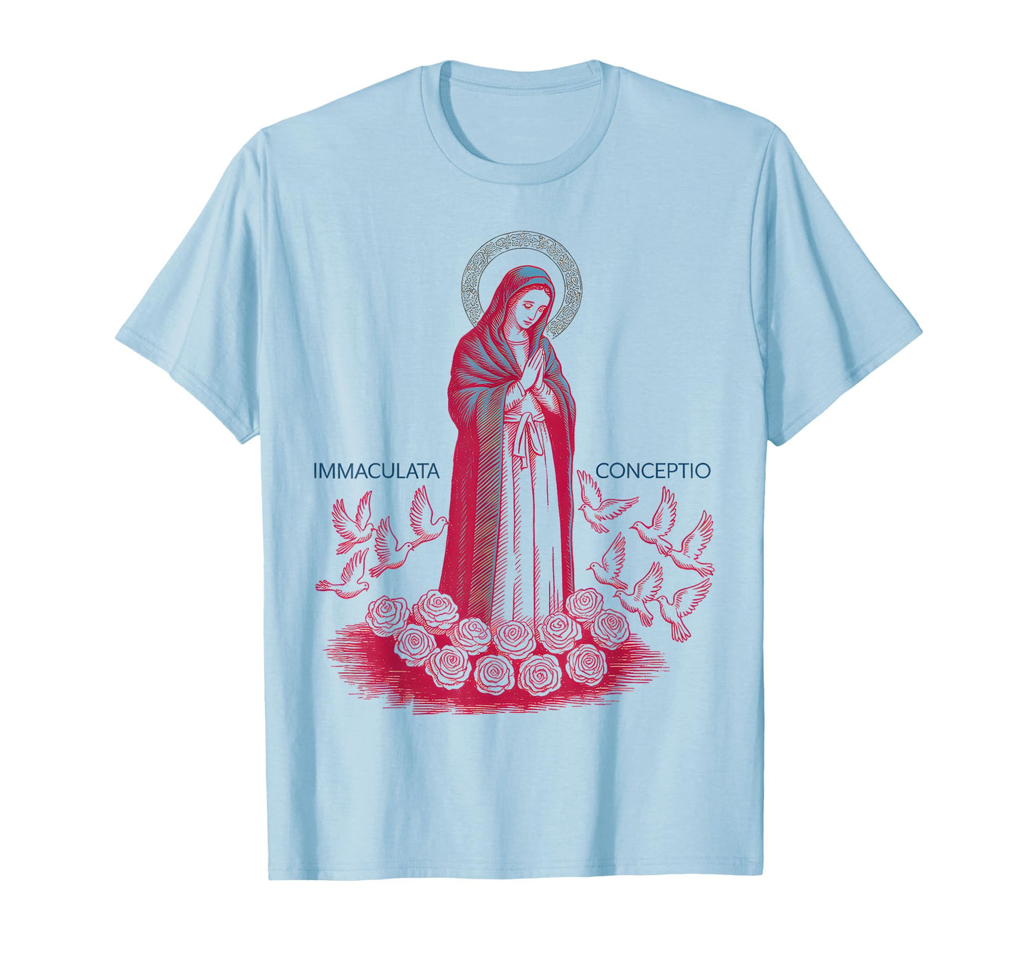 Immaculata Conception Virgin Mary Catholic Religious Artwork T-Shirt