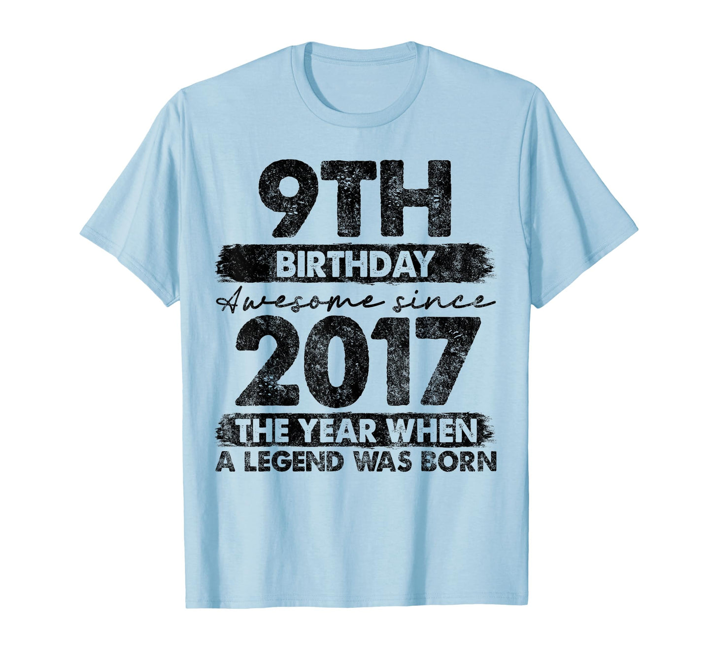 9 Year Old Gifts Vintage 2017 Limited Edition 9th Birthday T-Shirt