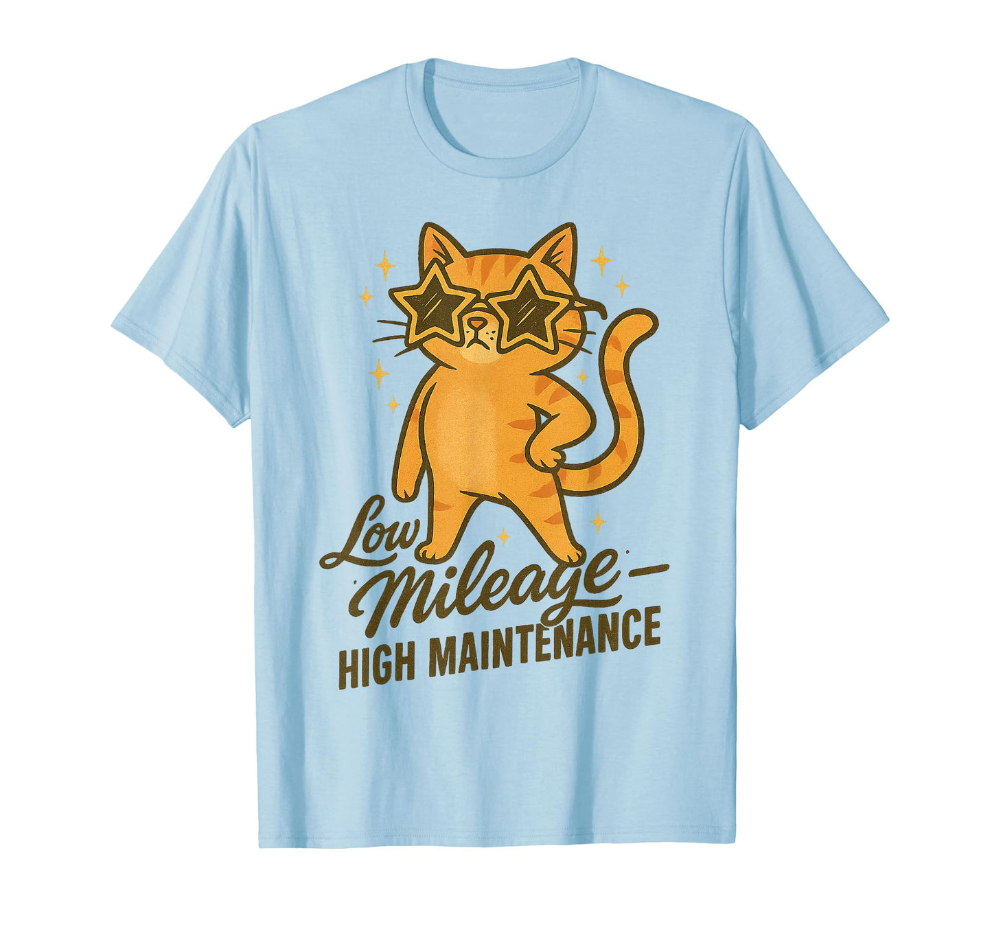 Friends Shirt Exchange Low Milage High Maintenance Funny Cat T-Shirt