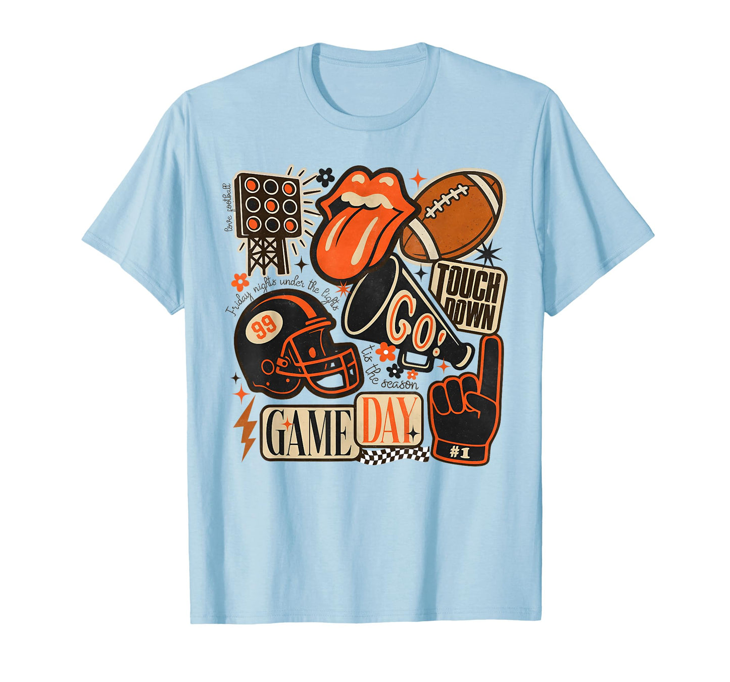 Touchdown Helmet American Football Game Day Thanksgiving T-Shirt