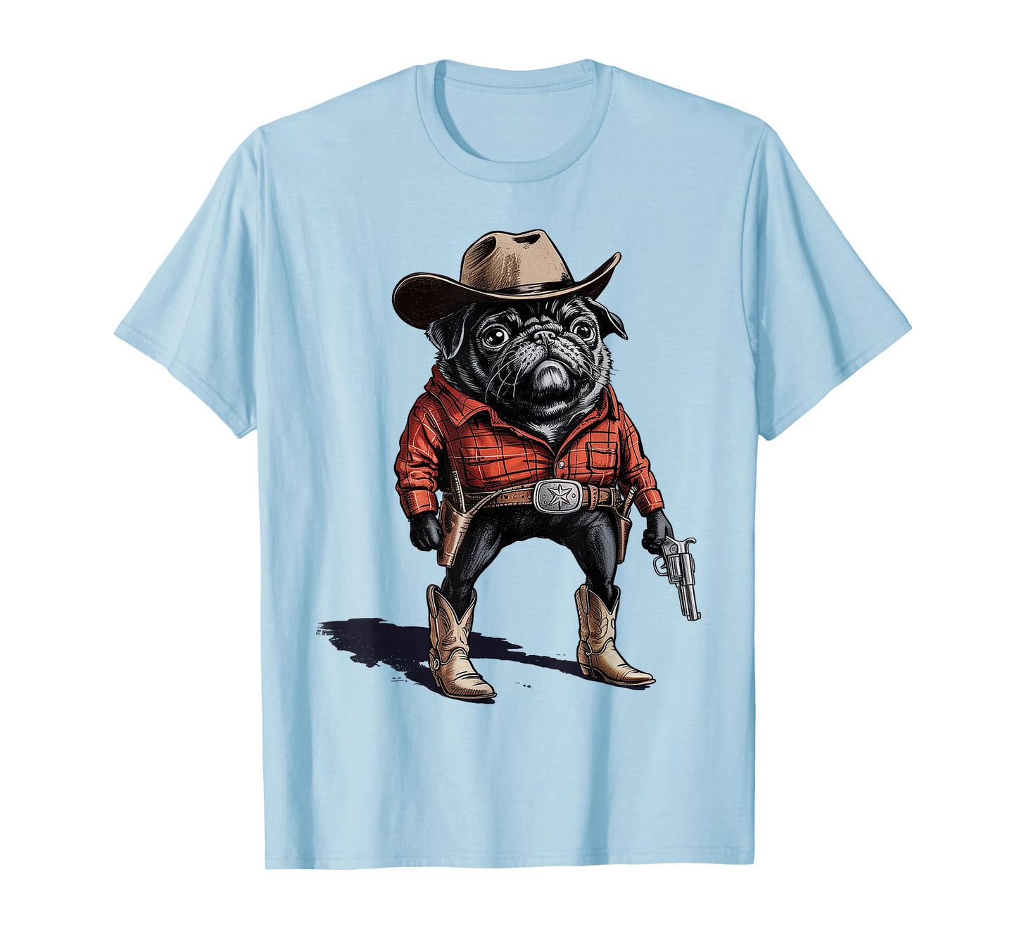 Cowboy Pug Dog T-Shirt