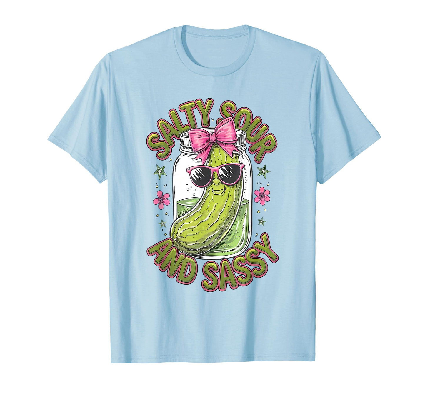 Canned Pickle Coquette Bows With Cute Pickle Jar Girl Women T-Shirt