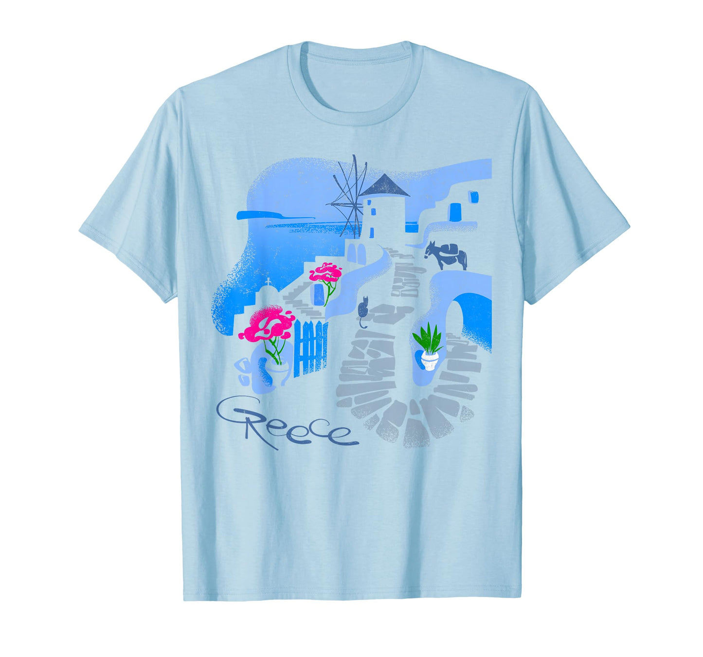 Europe Greece Athens Santorini Family Vacation Souvenir Tee T-Shirt