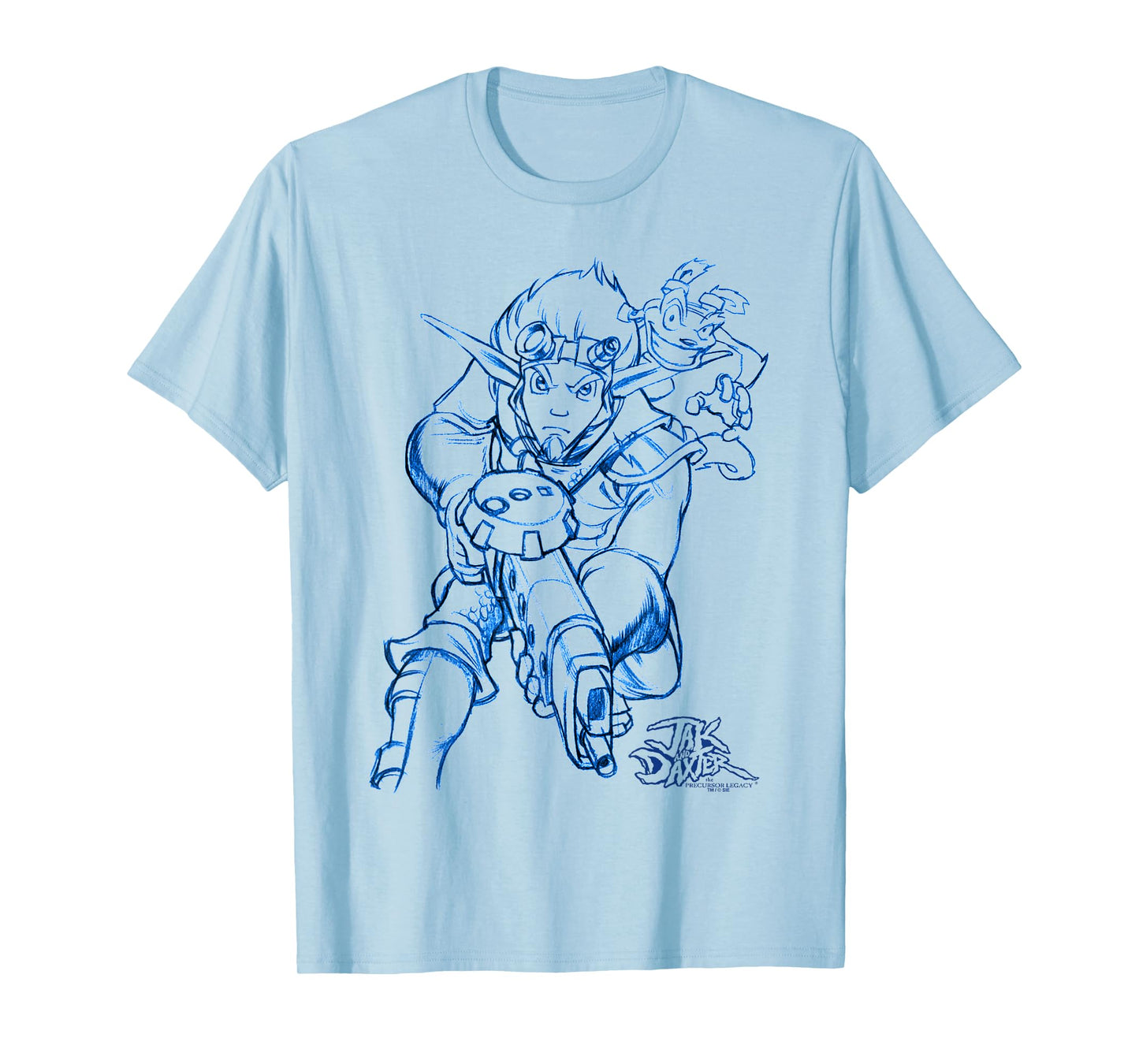 PlayStation Jak & Daxter Duo Action Pose Concept Art T-Shirt