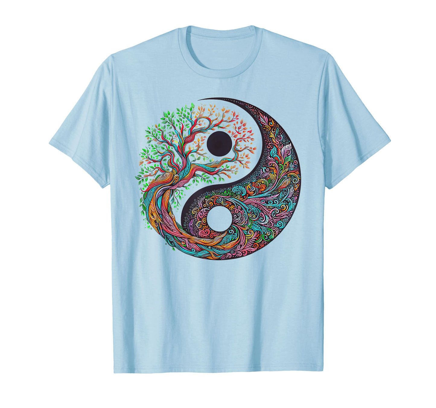 Yin Yang Tree of Life Taoist Symbol Yoga Meditation Buddhist T-Shirt