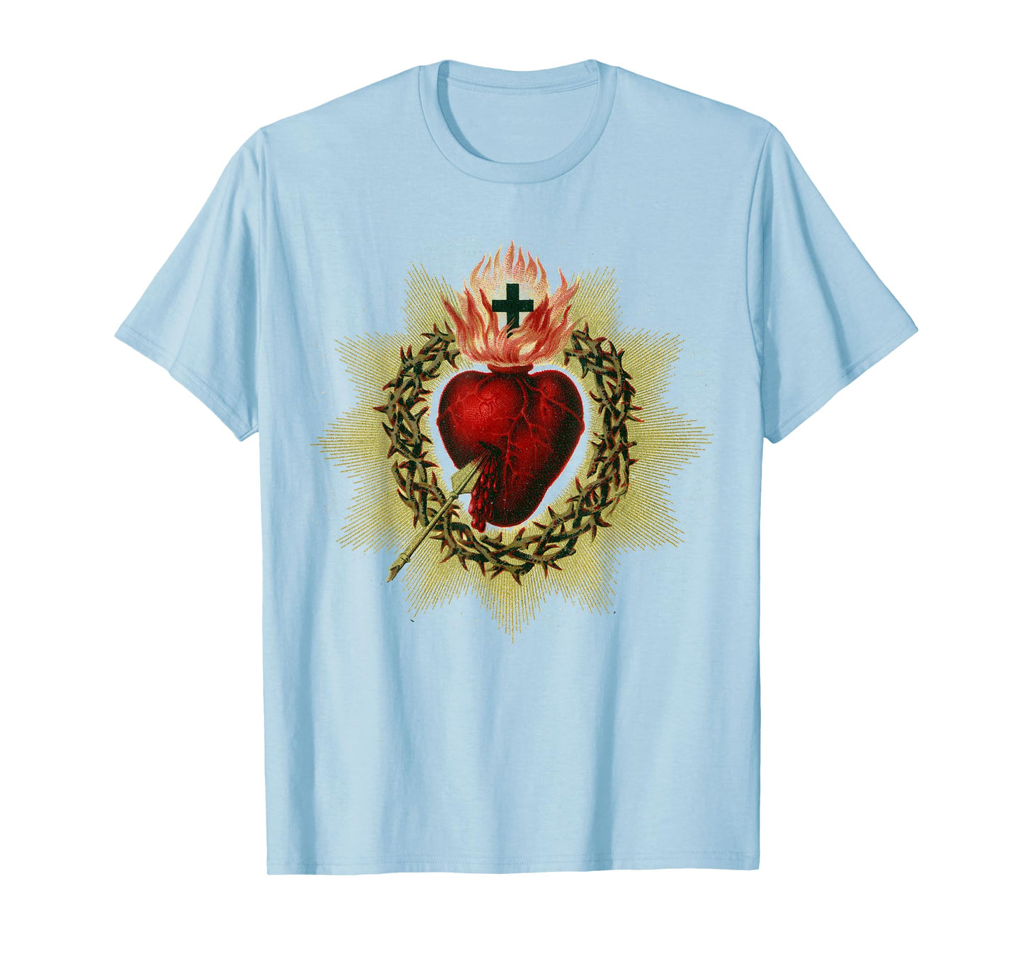 Devotion to The sacreded Heart of Jesus Vintage Catholic Art T-Shirt