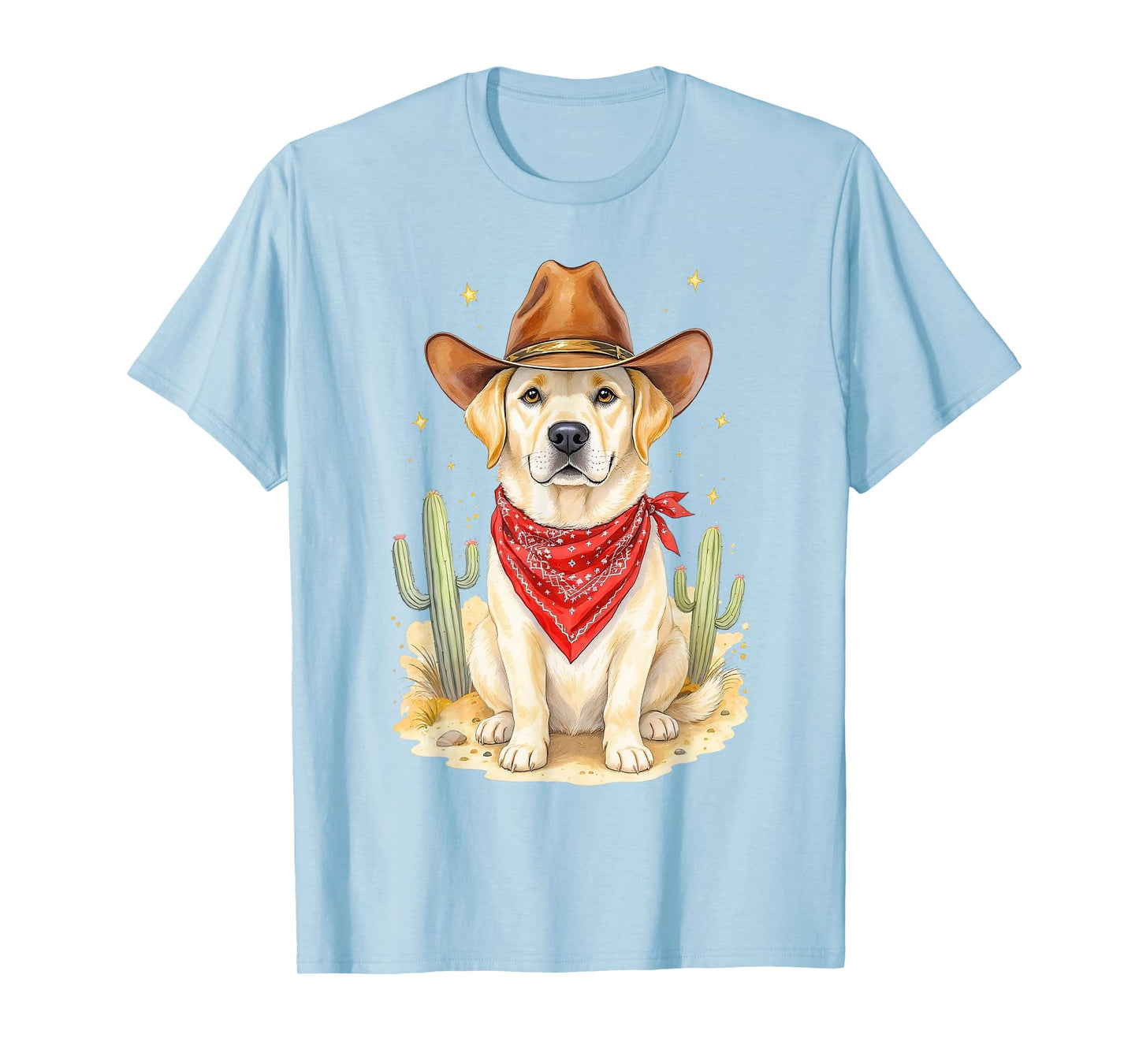 Labrador Retriever Cowboy Dog Western LLabrador Cowboy Hat T-Shirt