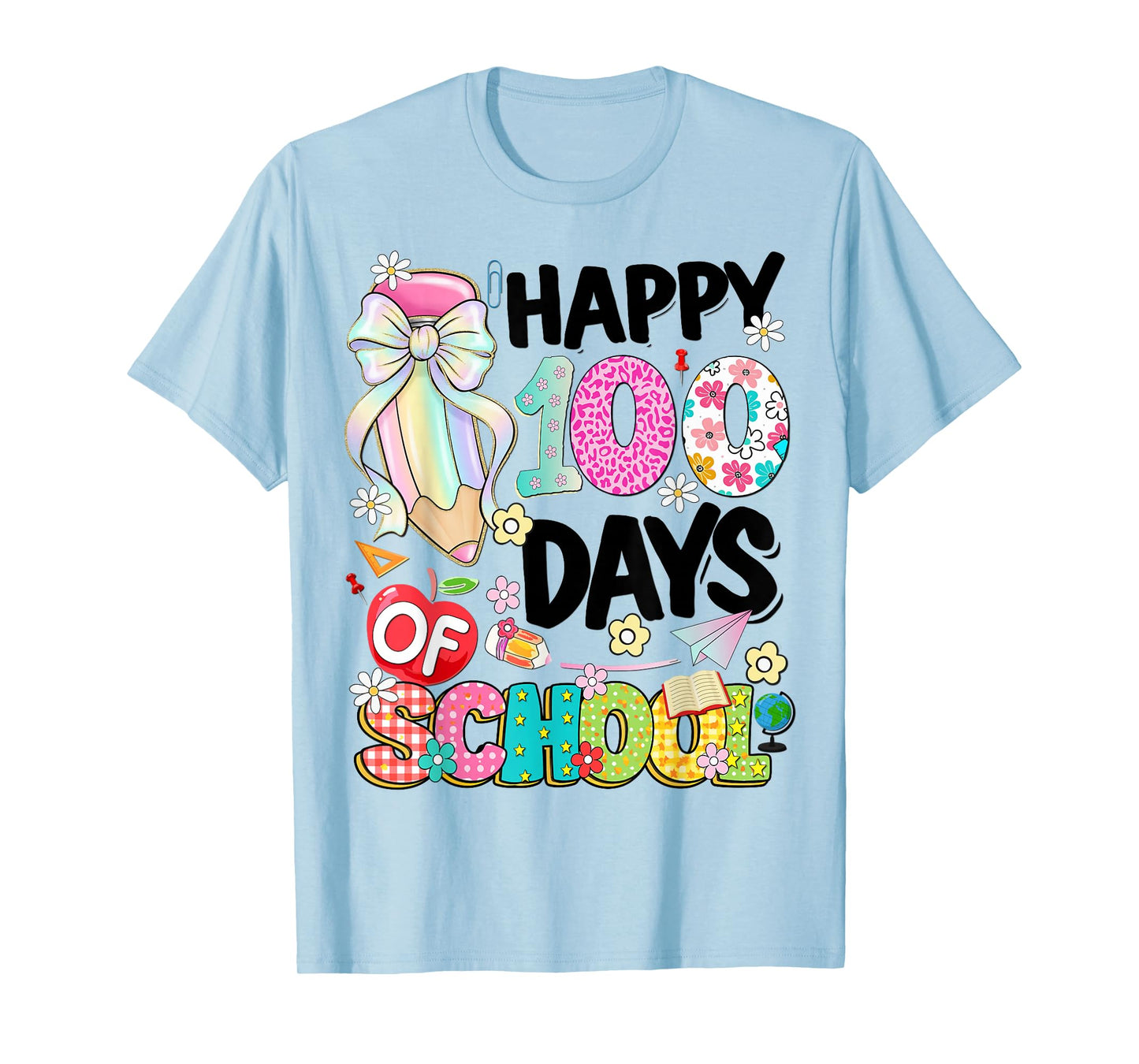 100th Day of School Kids Girls 100 Days Smarter Teachers T-Shirt