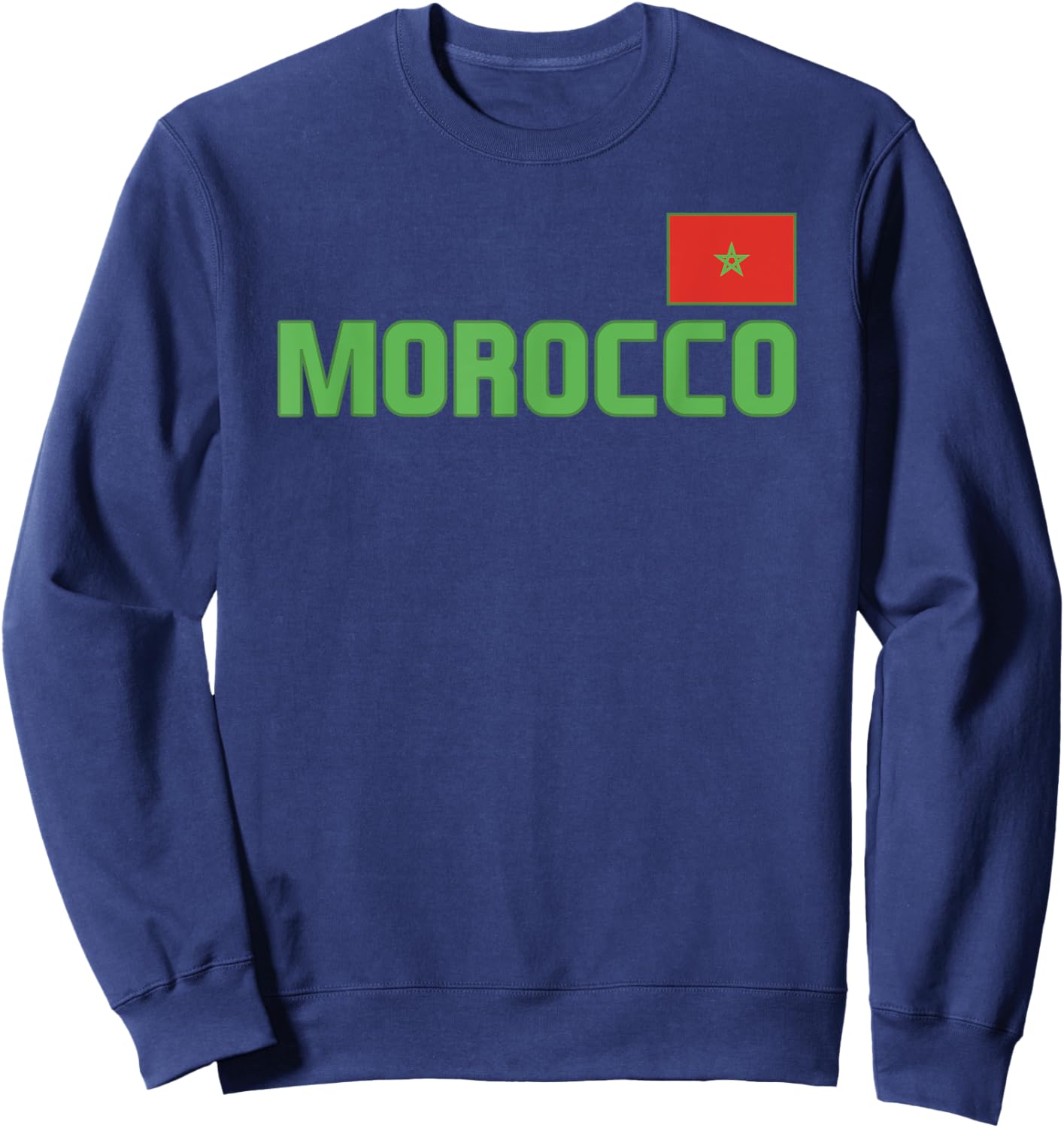Morocco Flag Moroccan Pride International Country Sweatshirt - Sweatshirt | Navy
