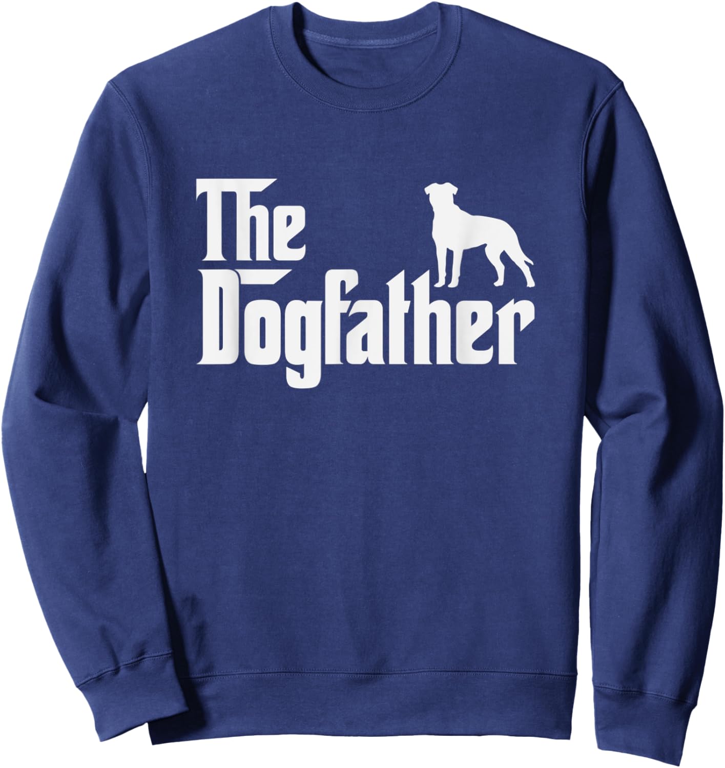 boxador DogFather Funny Dog Dad Sweatshirt - Sweatshirt | Navy
