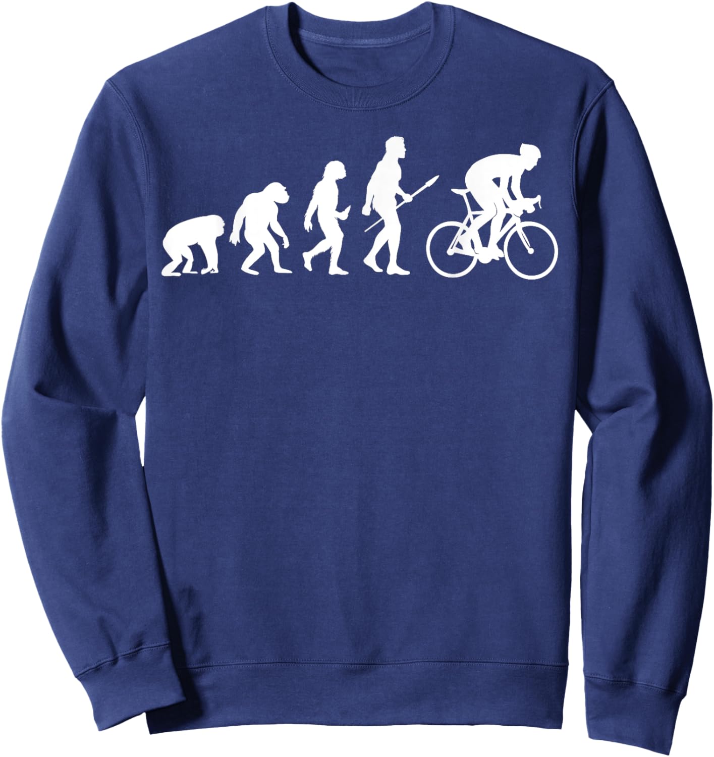 Cycling Evolution Funny Cycling Shirts Men Women Kids Biking Sweatshirt - Sweatshirt | Navy