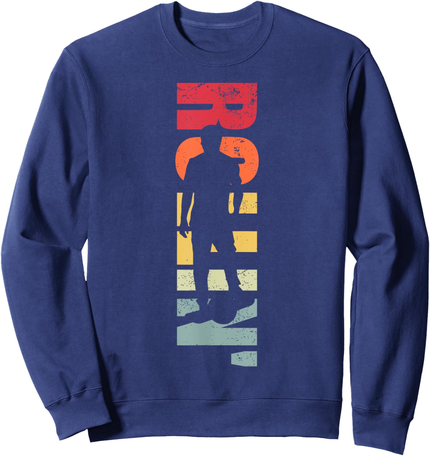 Rollin One Wheel Electric Skateboard Float Women Kid Sweatshirt - Sweatshirt | Navy