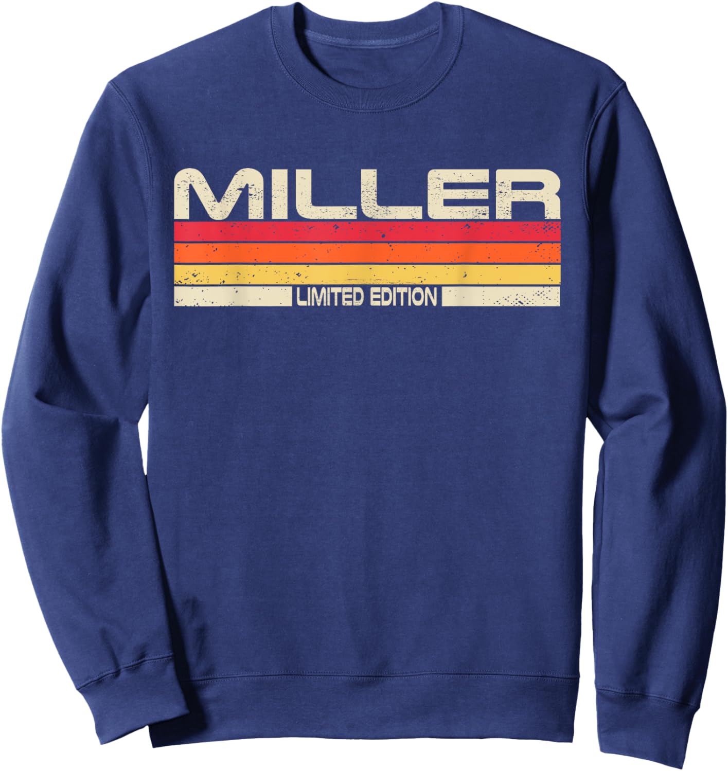 Miller Surname Birthday Family Reunion 80s 90s Sunset Sweatshirt - Sweatshirt | Navy
