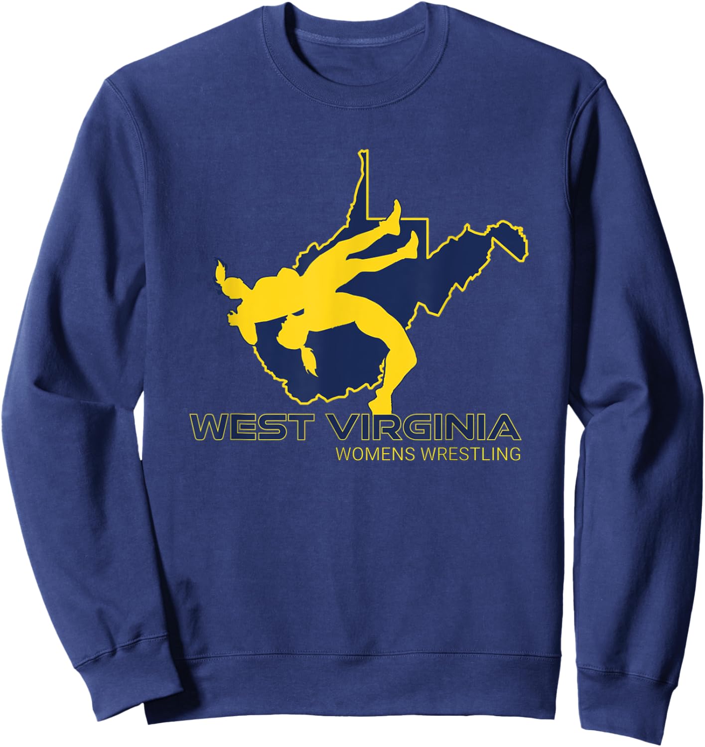 West Virginia Women Wrestling High School Girl Wrestler Team Sweatshirt - Sweatshirt | Navy