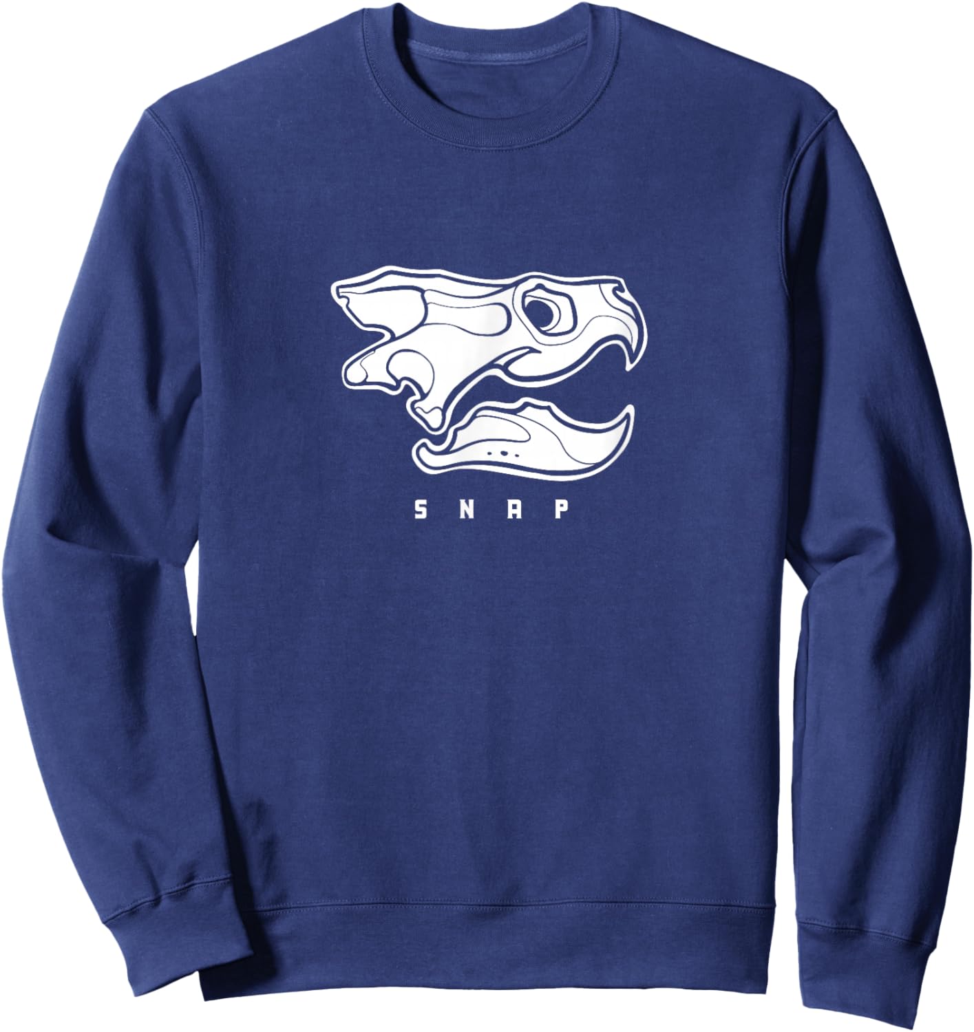 Common snapping turtle skull, side view. For reptiles lovers Sweatshirt - Sweatshirt | Navy