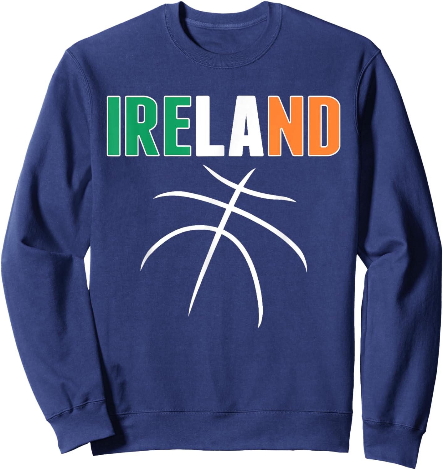 Ireland Basketball Lovers Jersey - Irish Flag Summer Sports Men Women Kids Sweatshirt - Sweatshirt | Navy