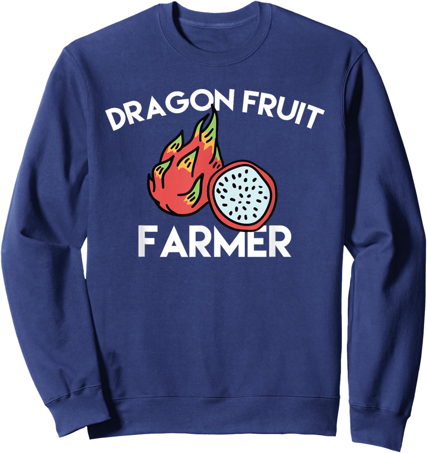 Lovely Dragon Fruit Farmer Costume Tropical Food Sweatshirt - Sweatshirt | Navy