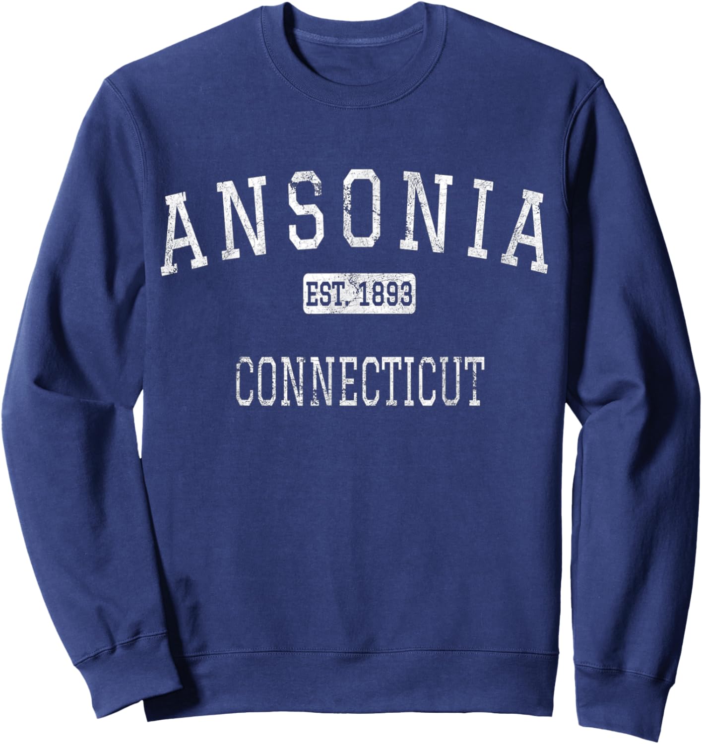 Ansonia Connecticut CT Vintage Sweatshirt - Sweatshirt | Navy