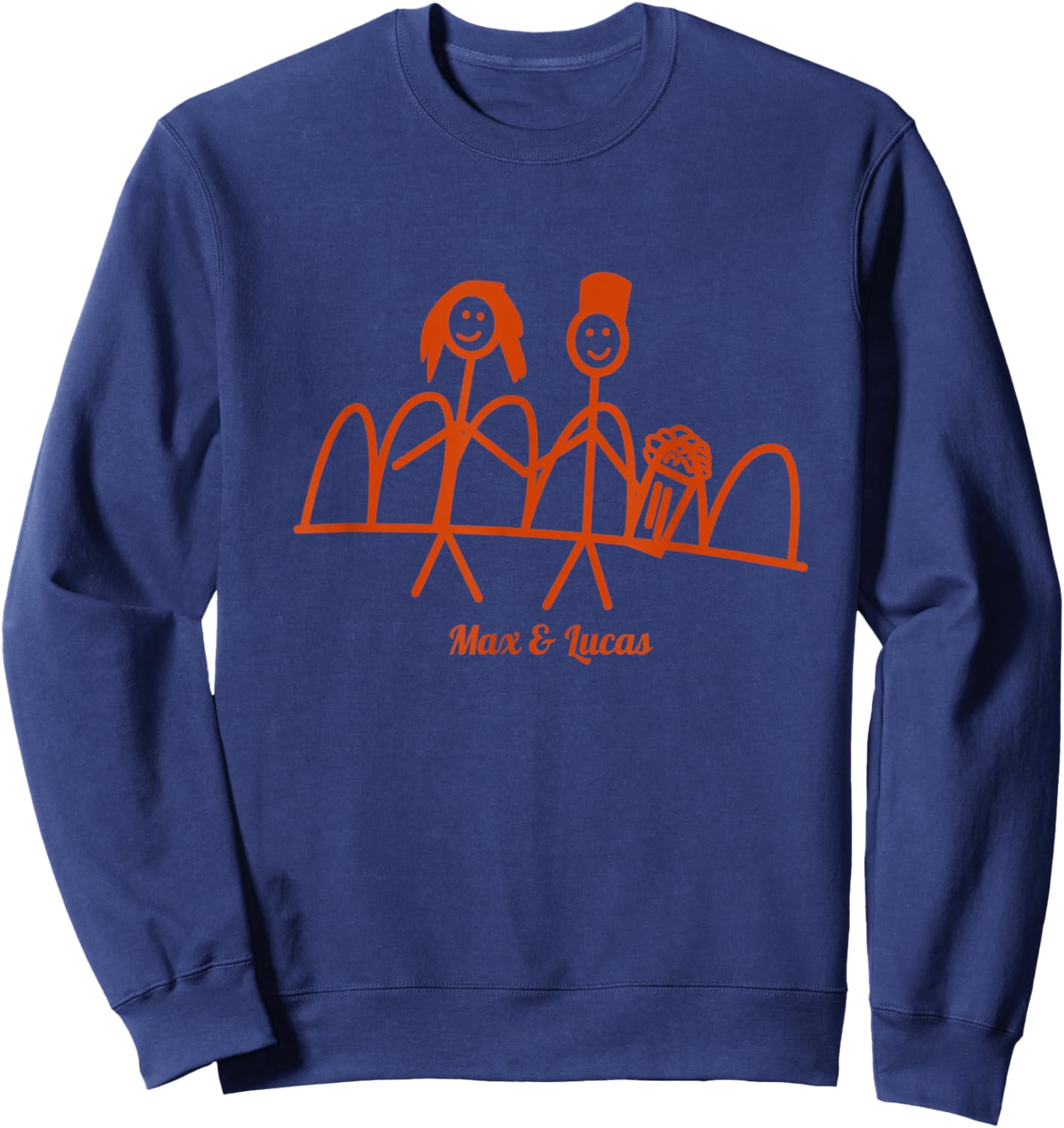 Max and Lucas Drawing ST Gift Fans Sweatshirt - Sweatshirt | Navy
