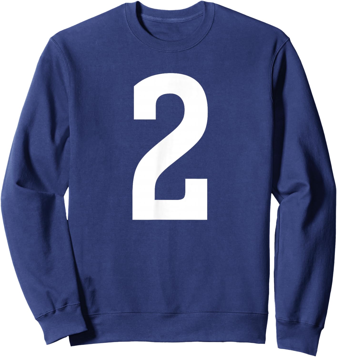 Number Two #2 Sport Team Uniform Sweatshirt - Sweatshirt | Navy