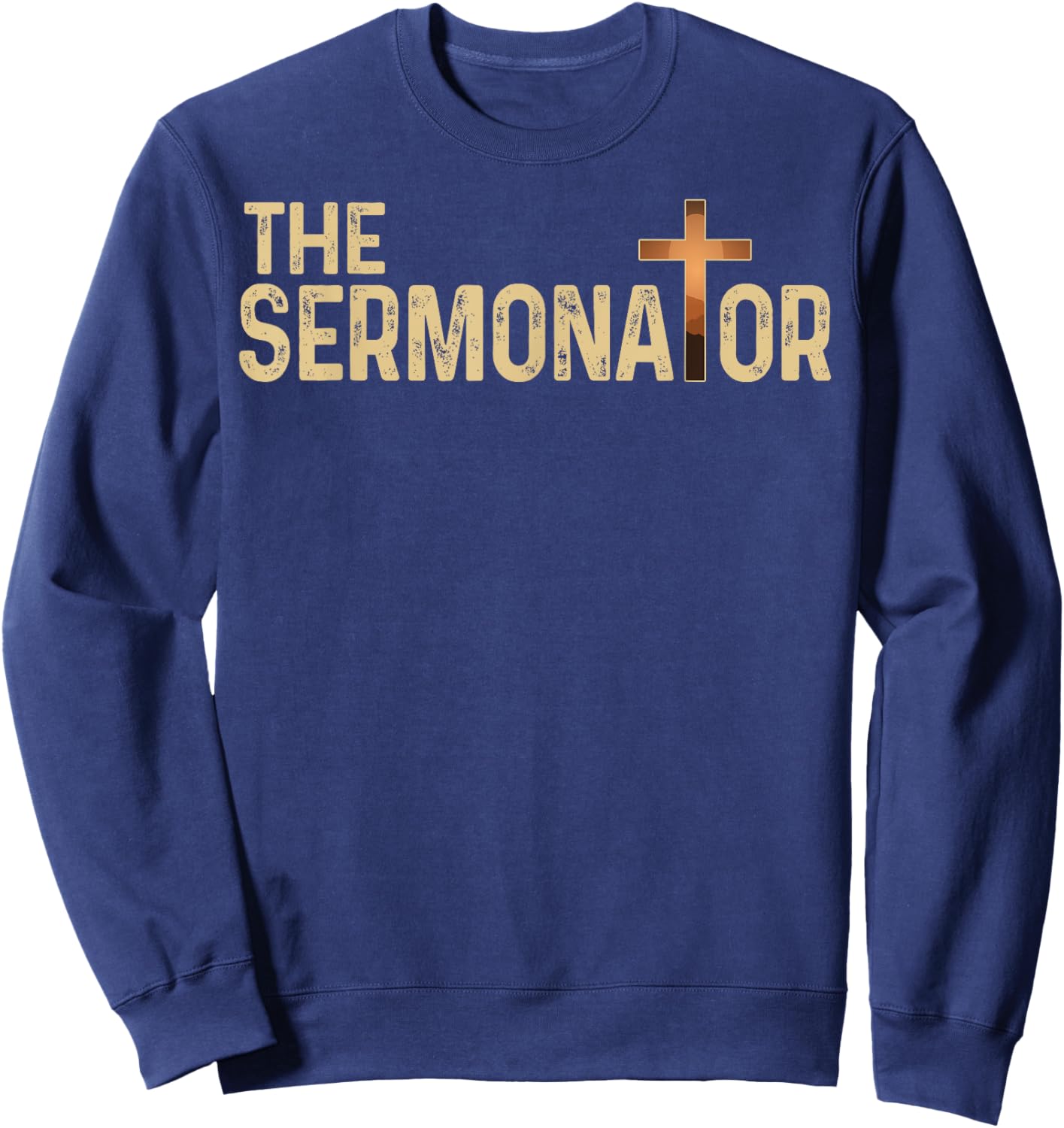 The Sermonator Pastor Christian Parish Clergy Apparel Sweatshirt - Sweatshirt | Navy