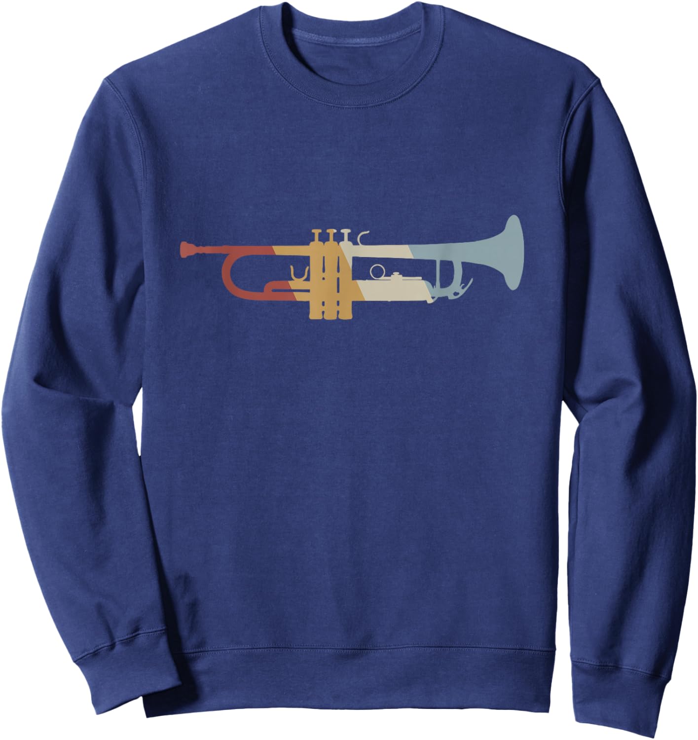Trumpet Retro Style Vintage Sweatshirt - Sweatshirt | Navy