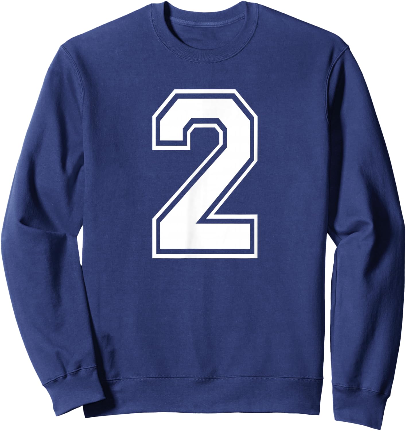 Number Two #2 for Sports Team Birthday Anniversary Event Sweatshirt - Sweatshirt | Navy