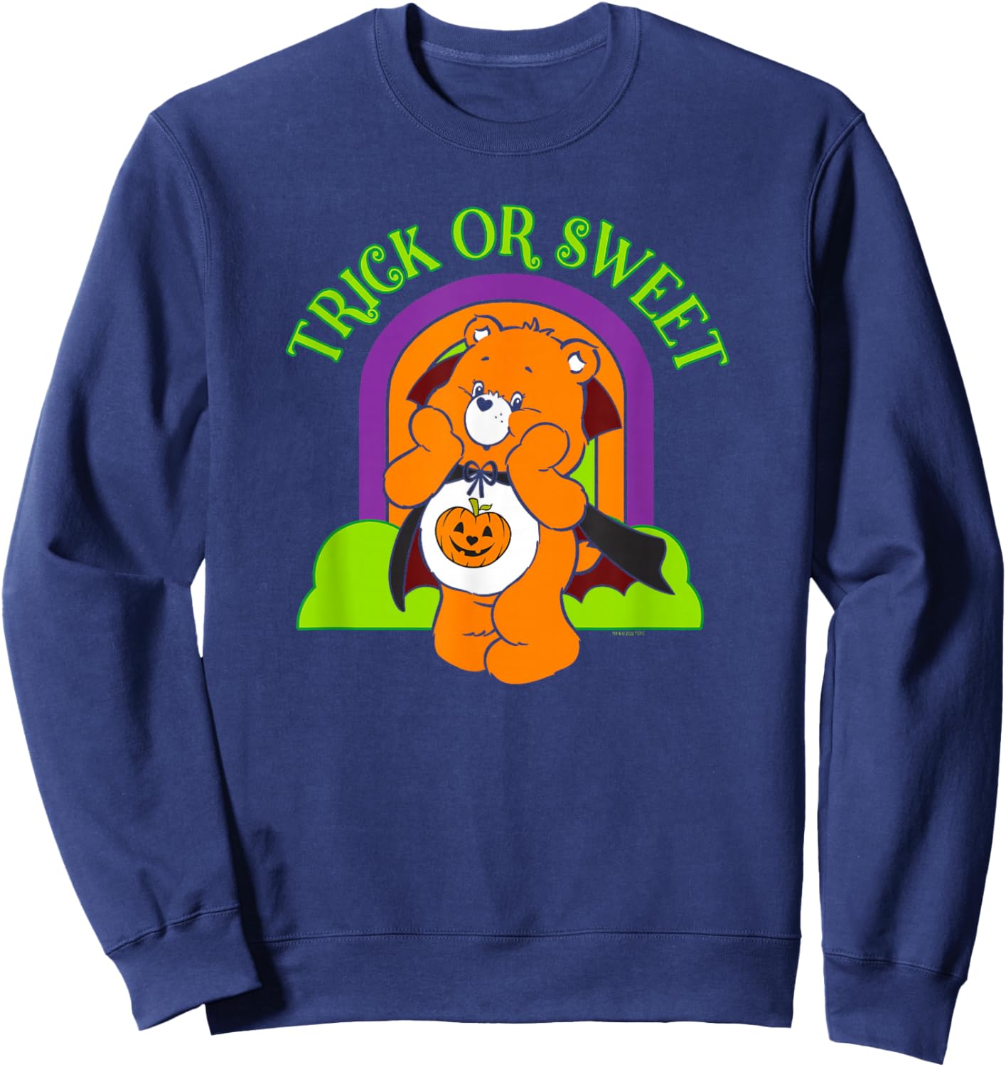 Care Bears Halloween Trick Or Sweet Vintage Bear Poster Sweatshirt - Sweatshirt | Navy