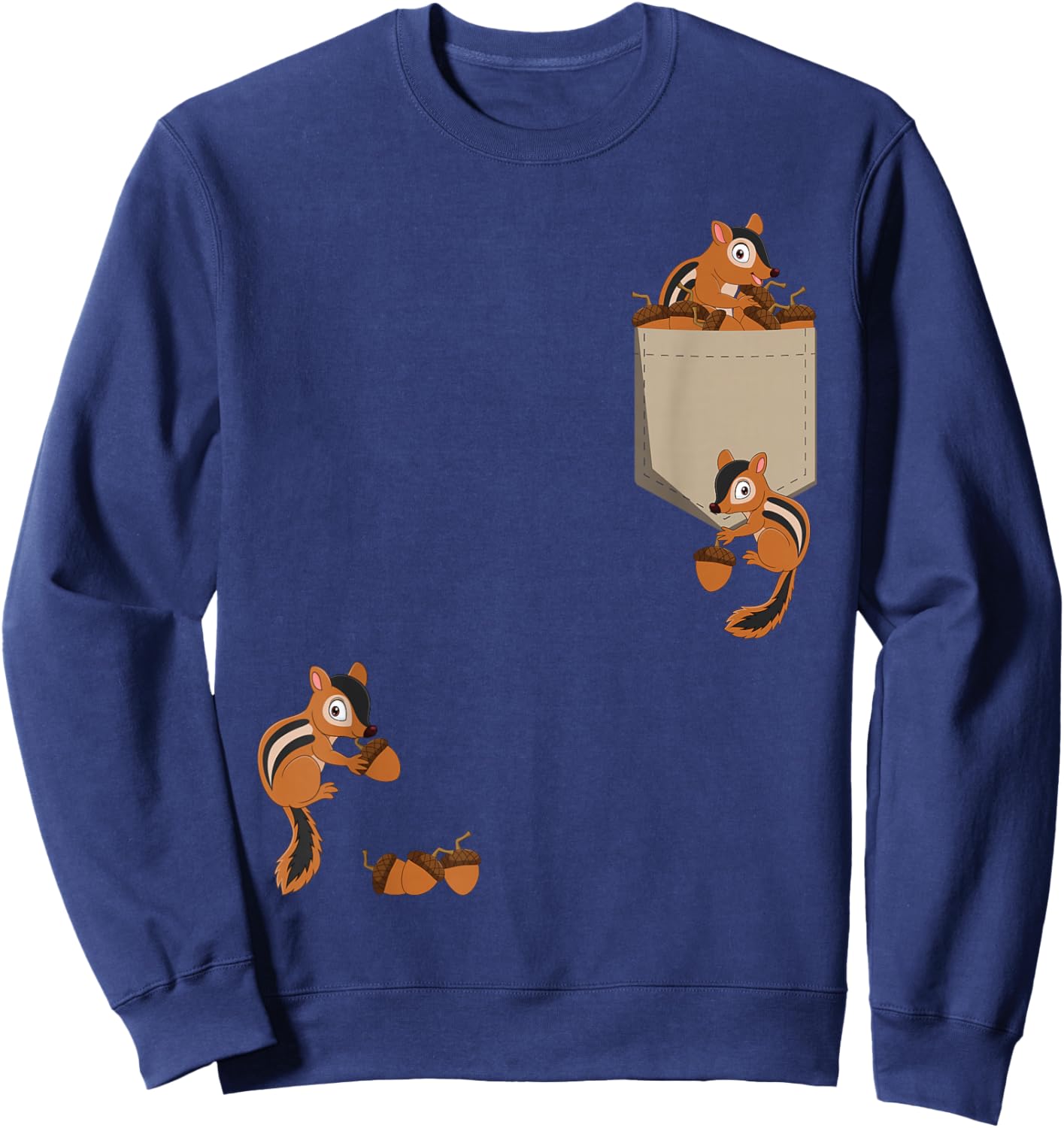 Cute Climbing Squirrels - Rodent Squirrel Lover Animal Sweatshirt - Sweatshirt | Navy
