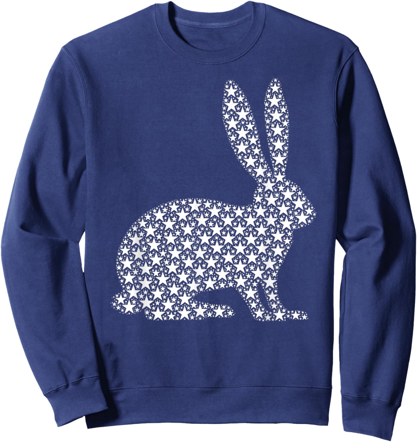 July 4th USA American Flag Stars Patriotic BUNNY RABBIT Sweatshirt - Sweatshirt | Navy