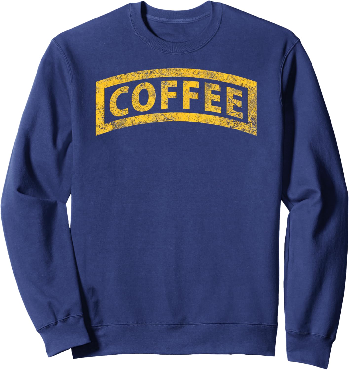 American Marauder: Distressed Coffee Ranger Tab Sweatshirt - Sweatshirt | Navy