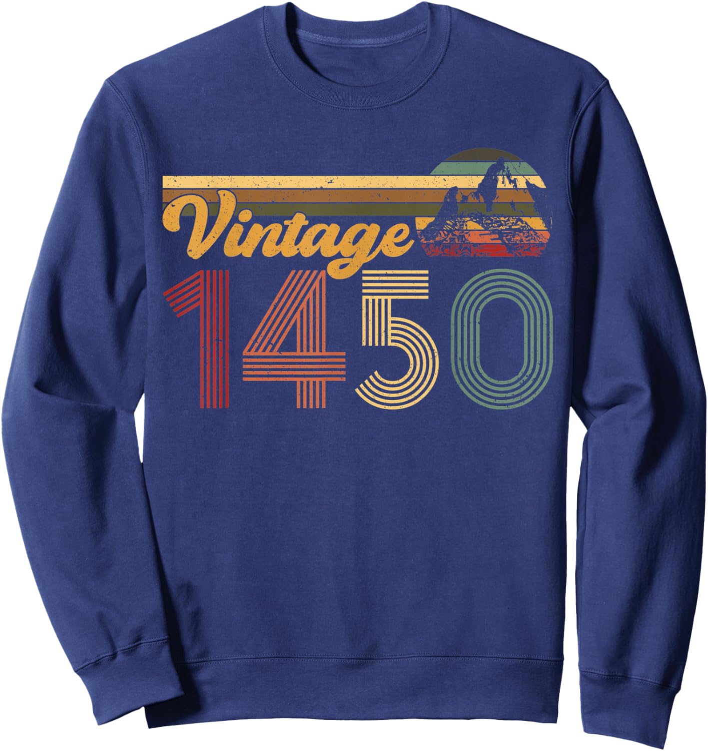 Machu Picchu Peru Inca Retro Vintage Vintage 1450 Sweatshirt - Sweatshirt | Navy