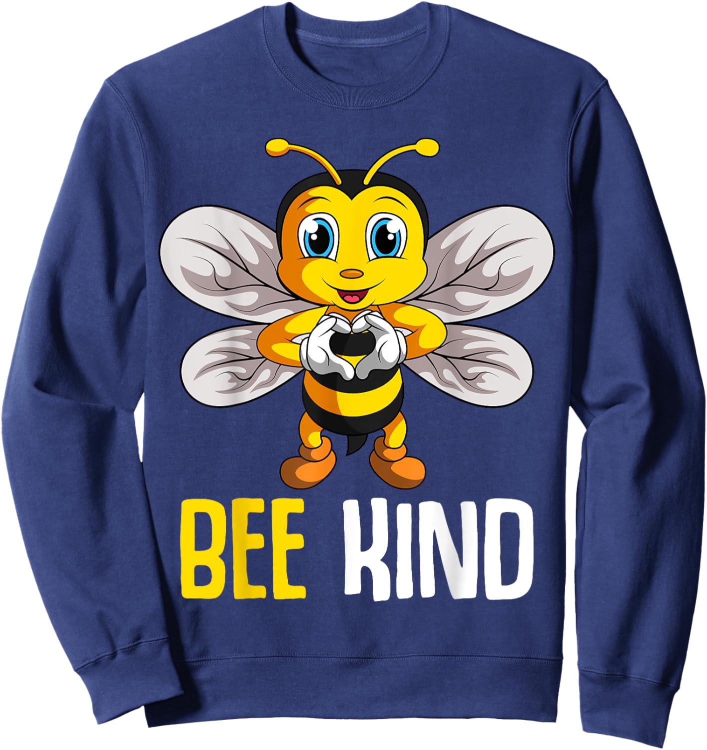 Bee Kind Bumble Bee Kindness Girls Kids Boys Women Sweatshirt - Sweatshirt | Navy