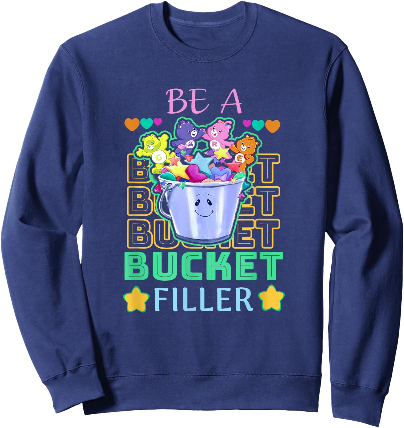 Be A Bucket Filler Teacher Growth Mindset Sweatshirt - Sweatshirt | Navy