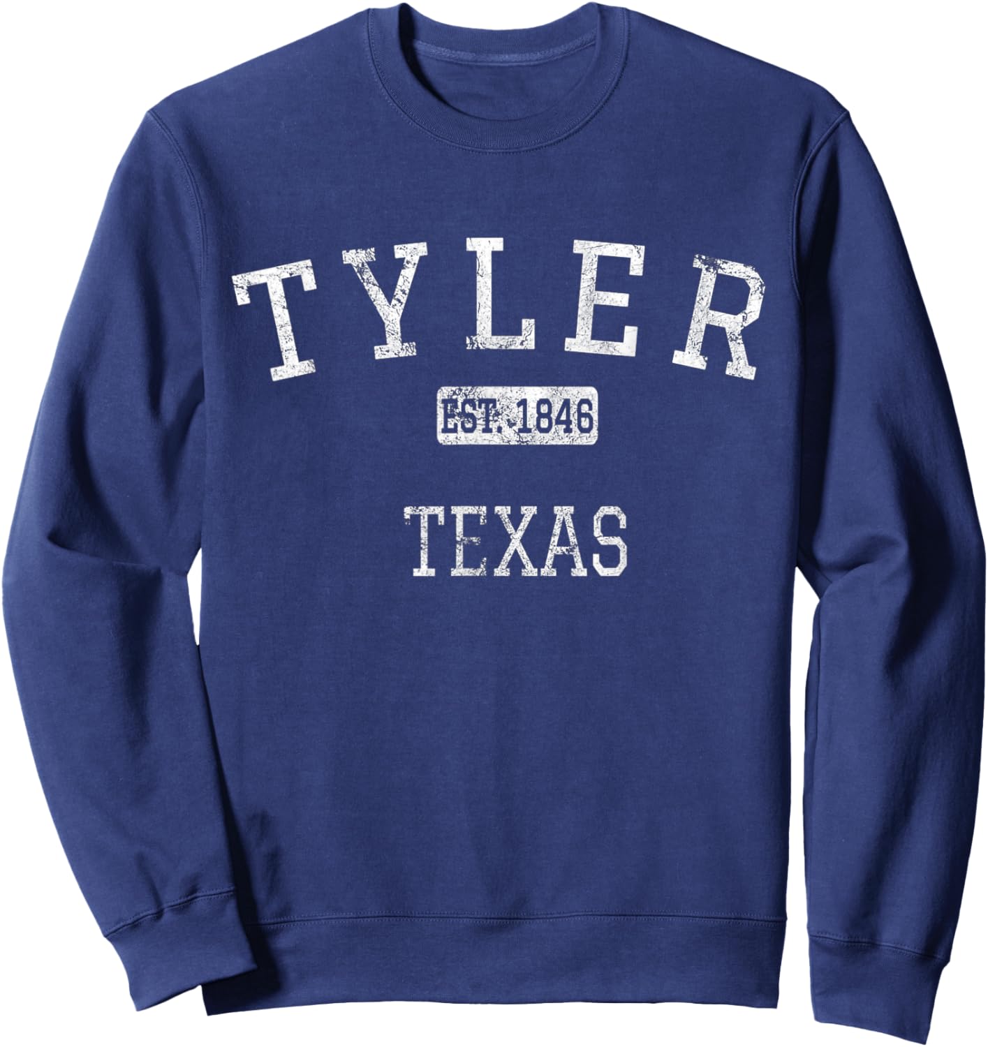 Tyler Texas TX Vintage Sweatshirt - Sweatshirt | Navy