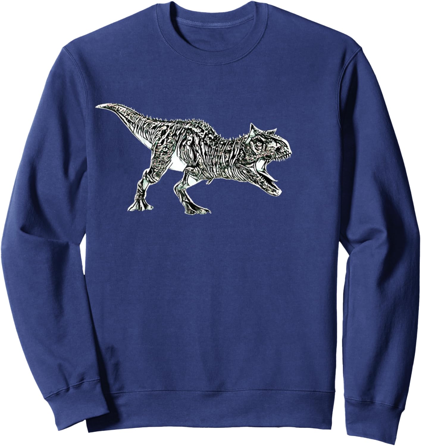 Carnotaurus Dinosaur Dino Sweatshirt - Sweatshirt | Navy